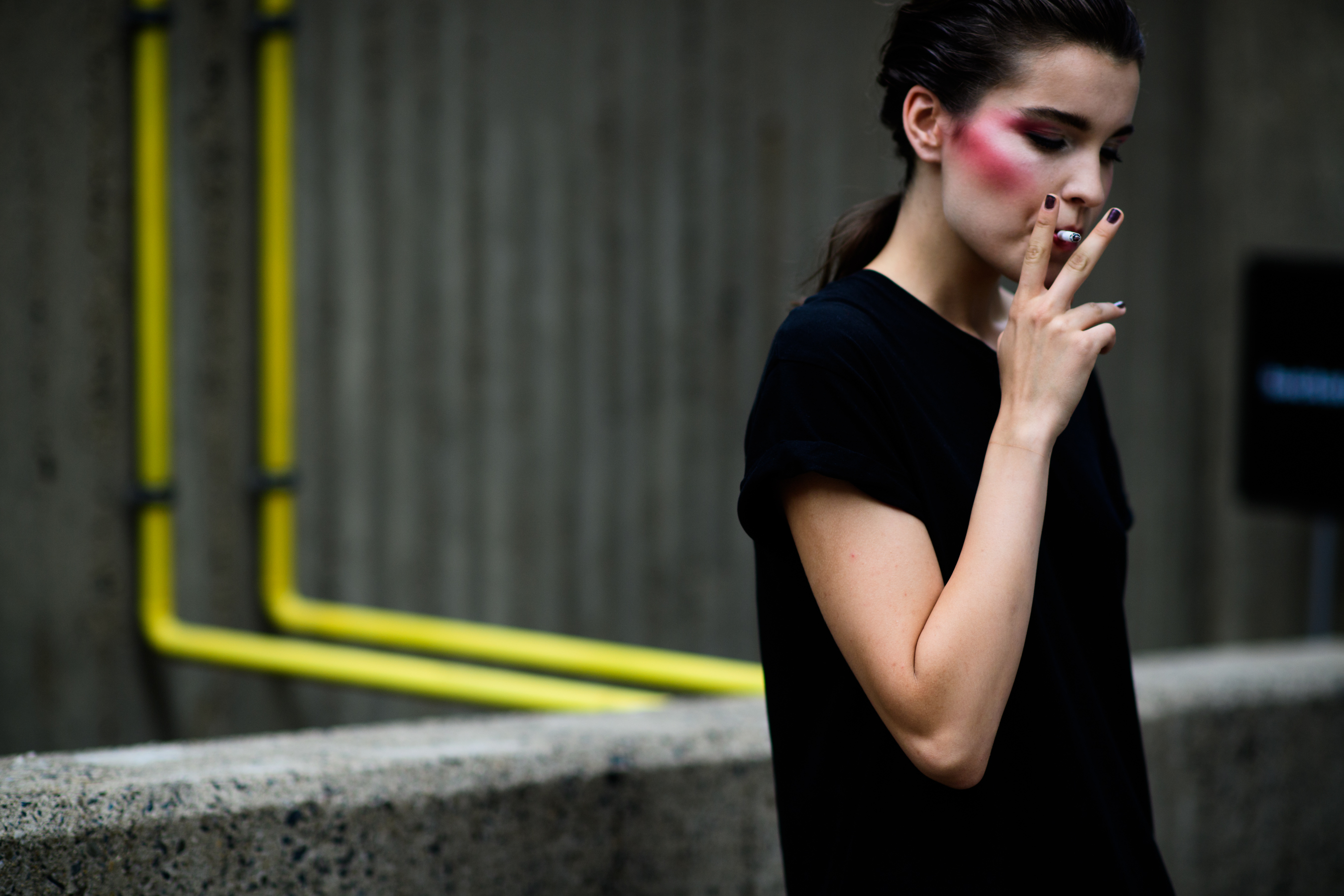 Beautiful girl with bright make up