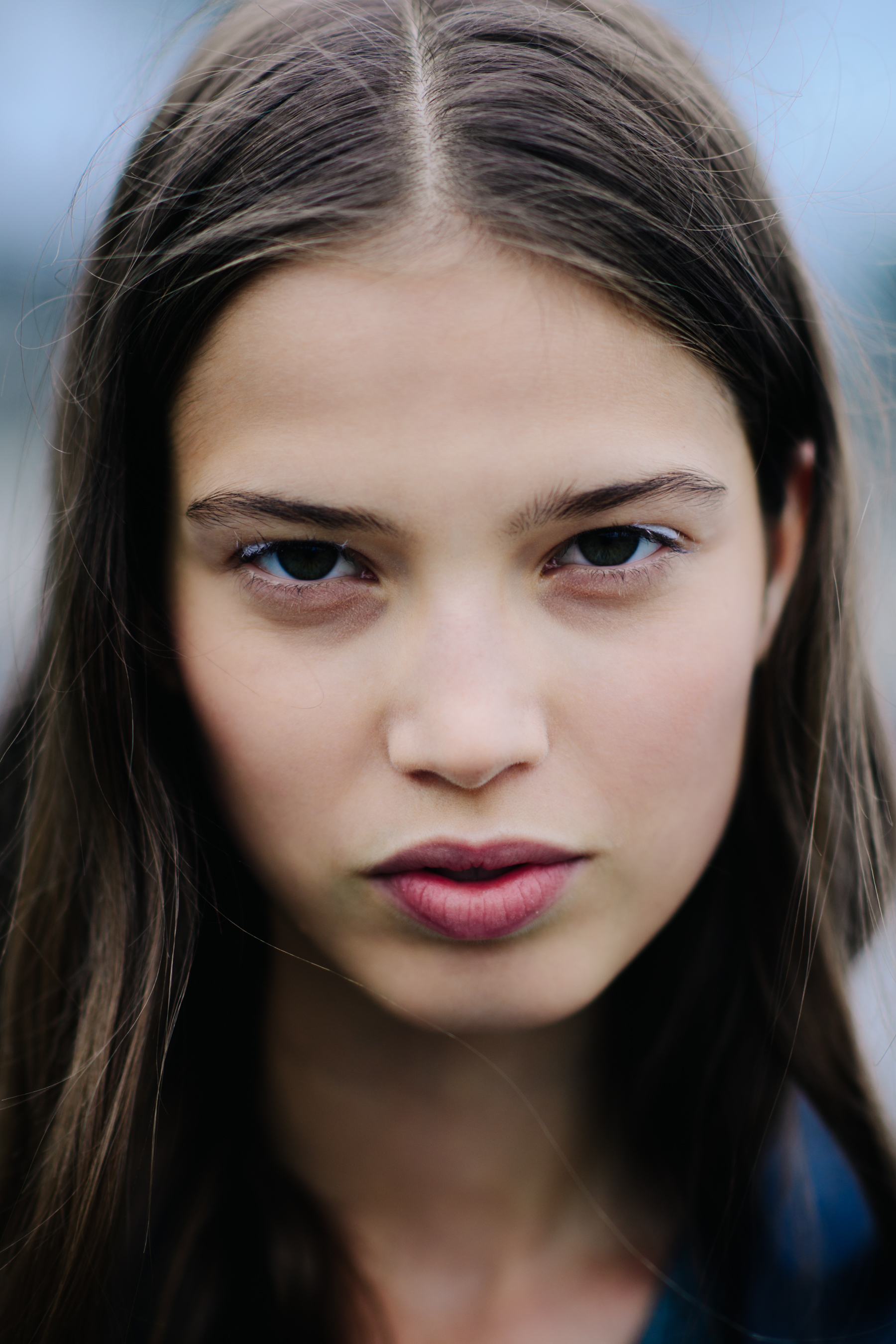 Portrait of a model after the show
