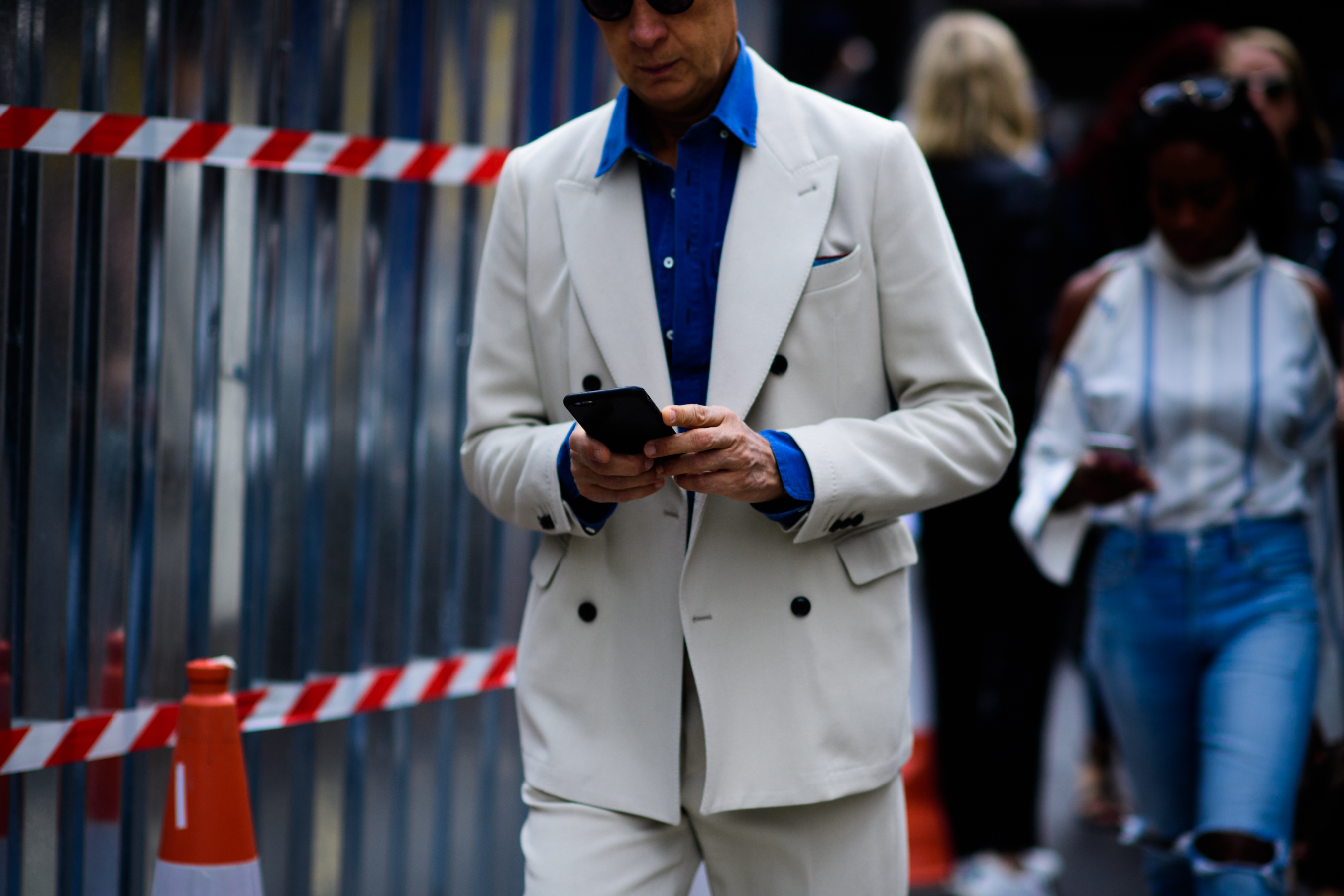 Men in white suit