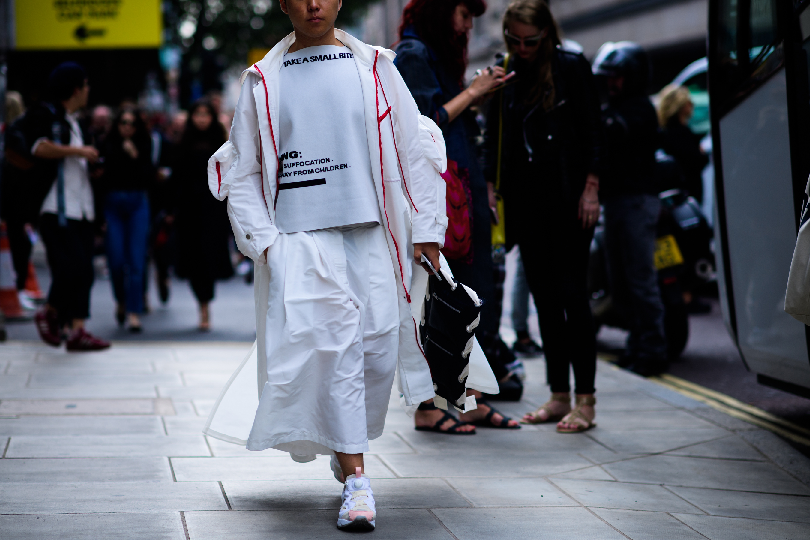 Fashion writer in all white