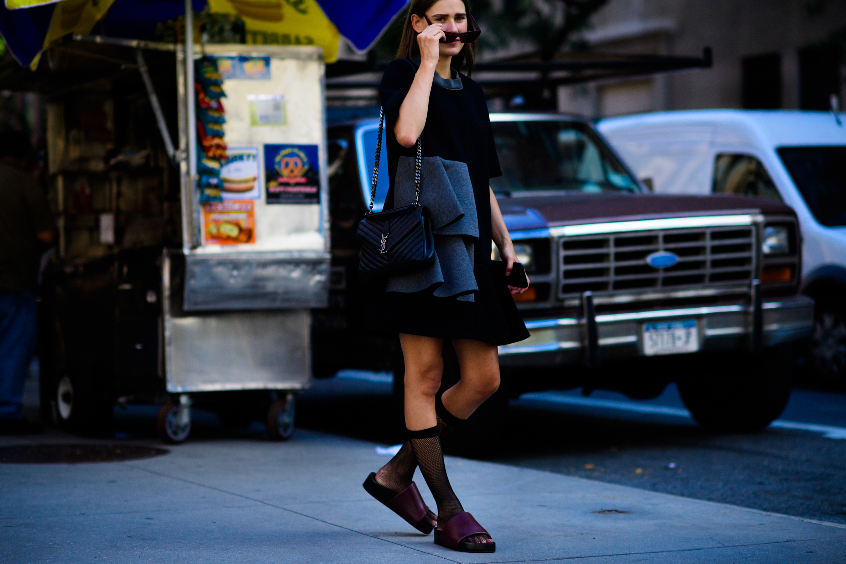 Dutch model wearing flip flops