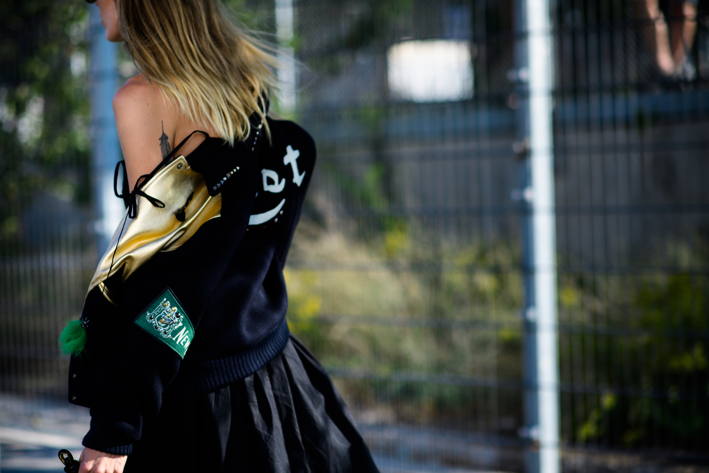 German buyer wearing bomber jacket