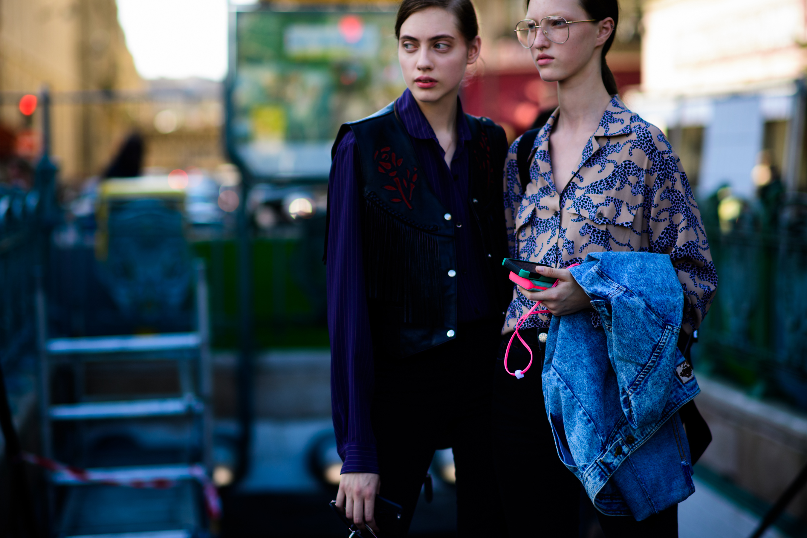 Two Russian models after the show
