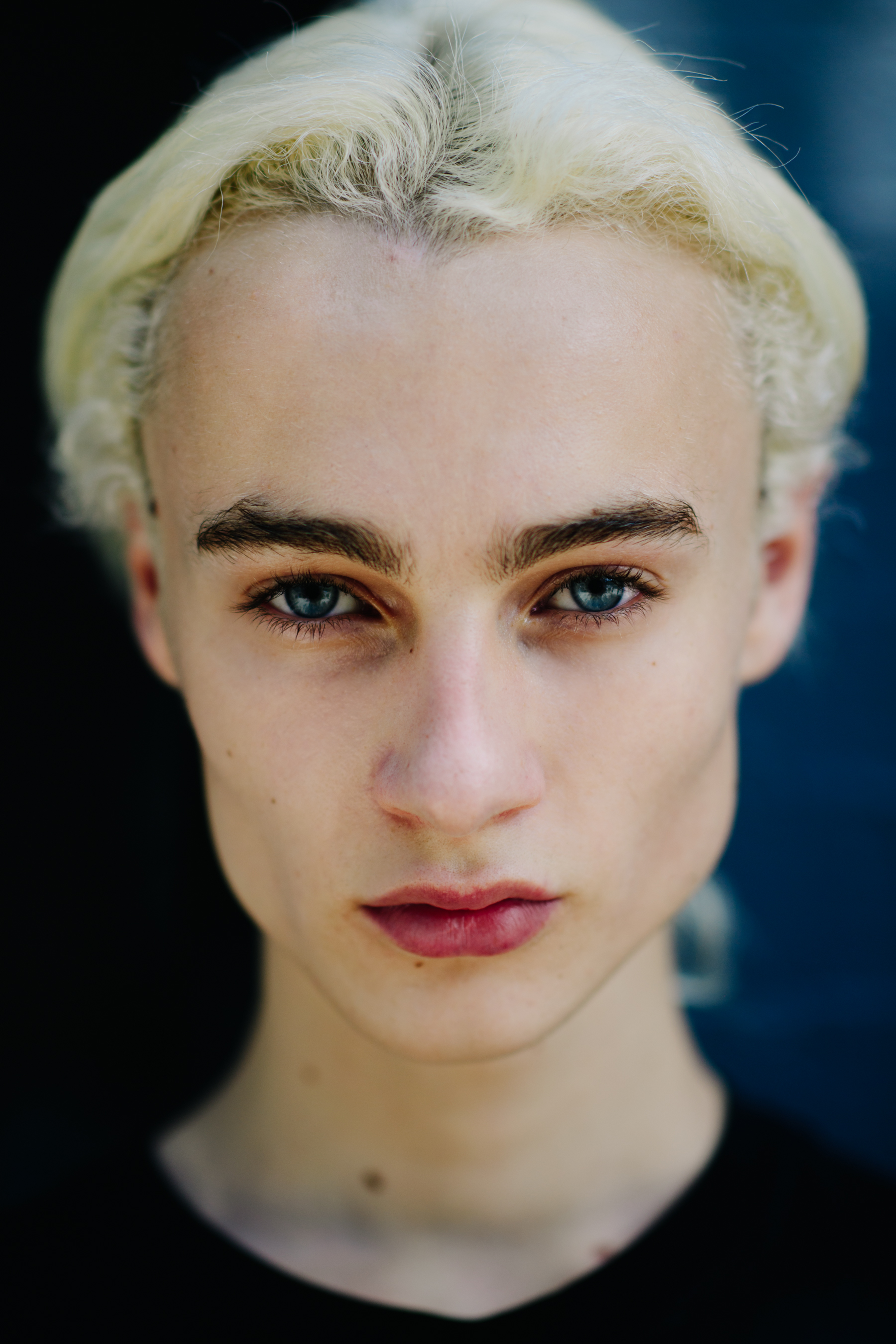 Portrait of a blonde male model