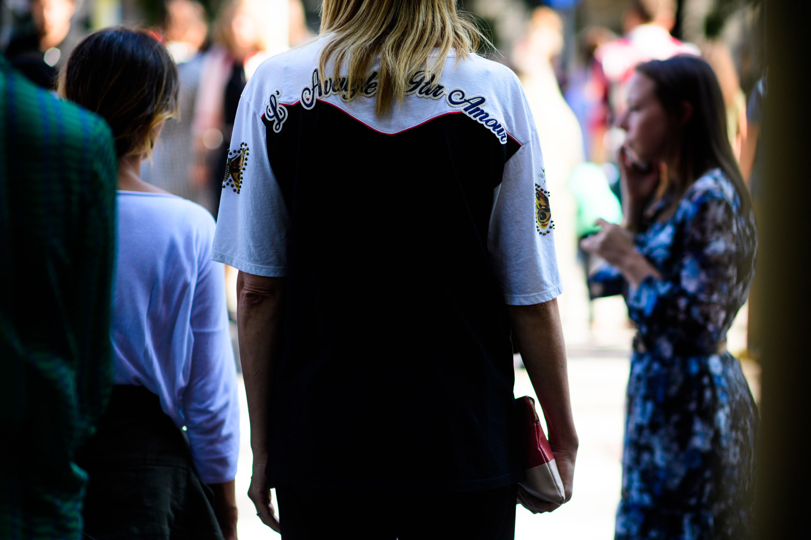 Woman wearing Gucci outfit