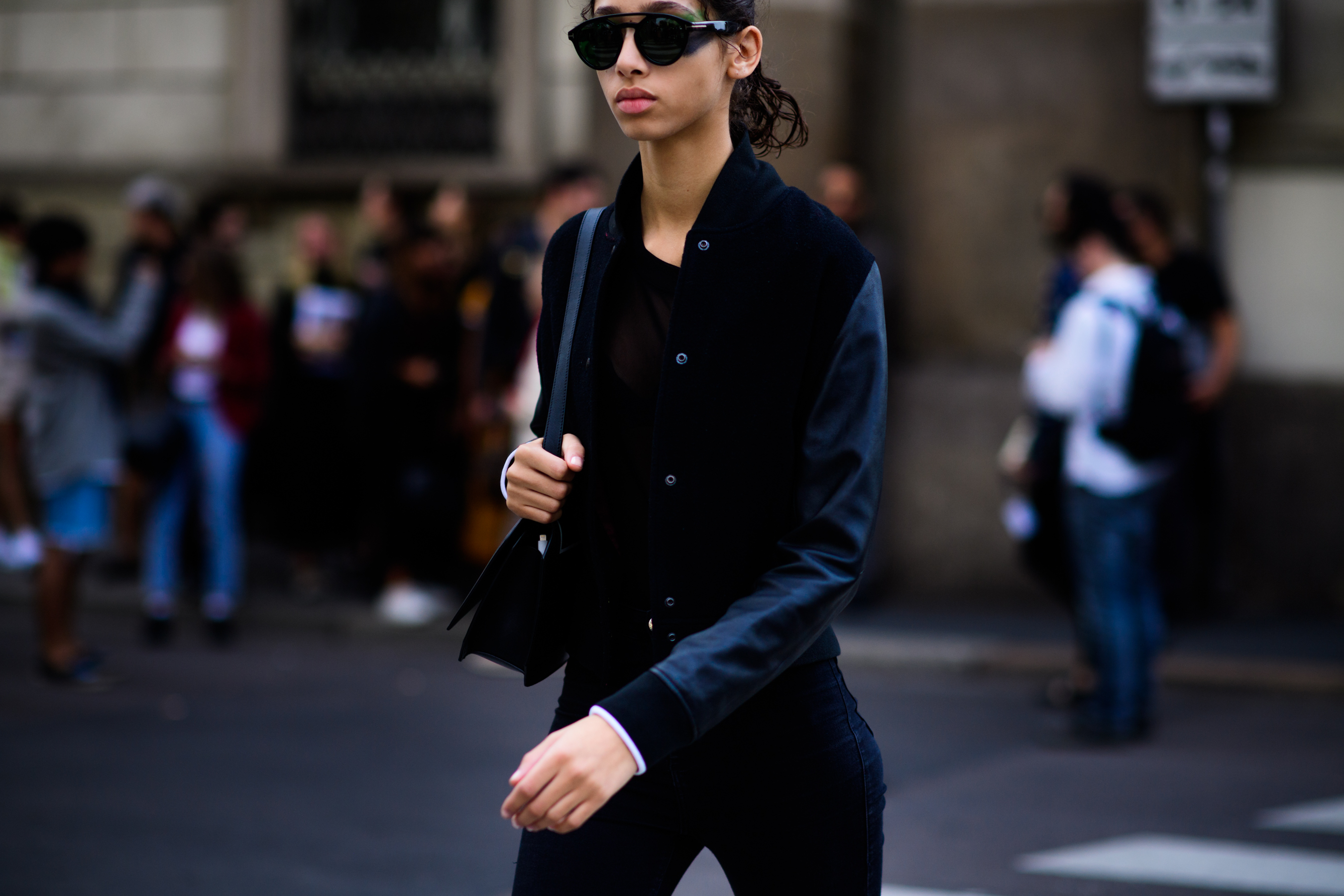 Model after Fendi show