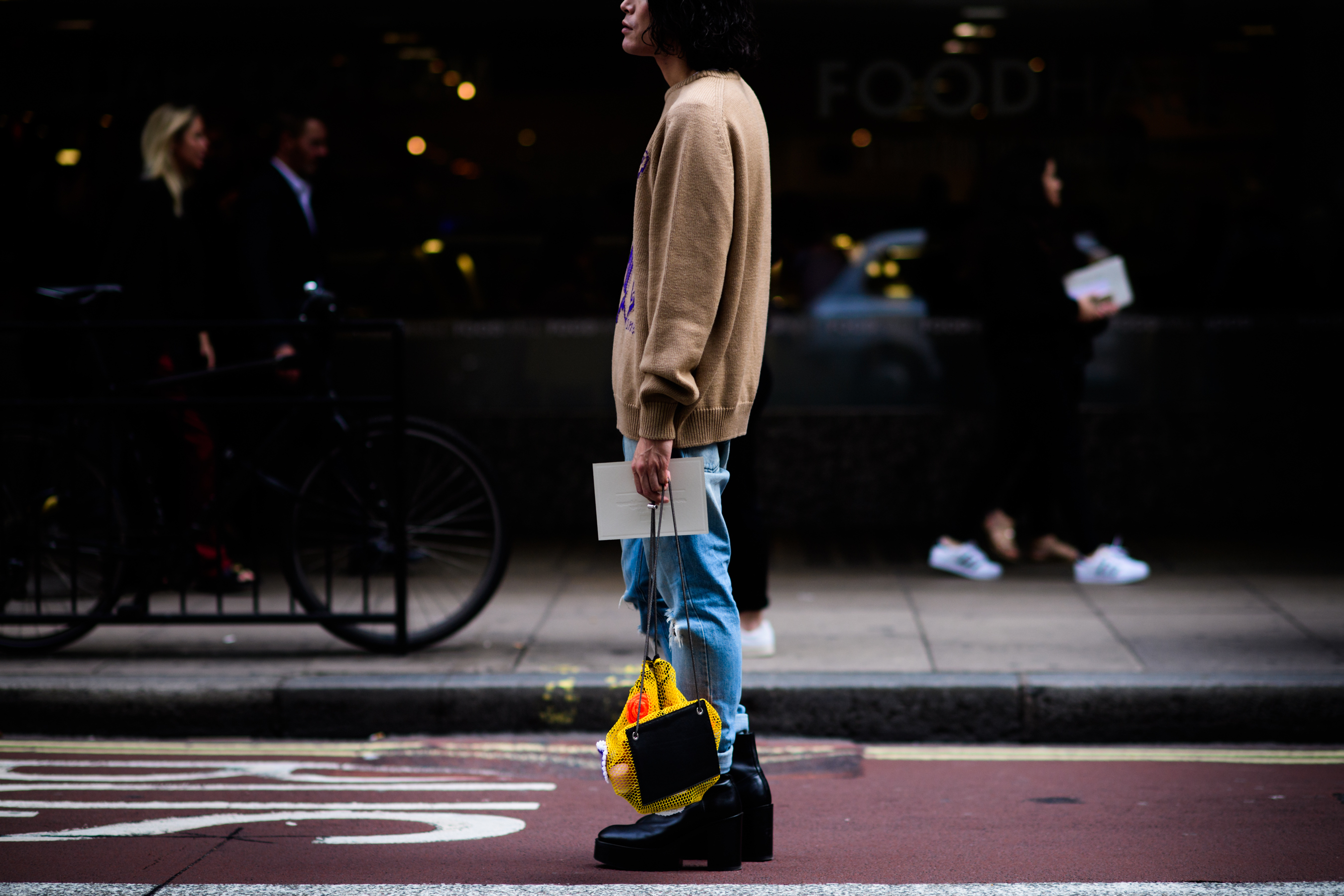 Man with brown hoodie