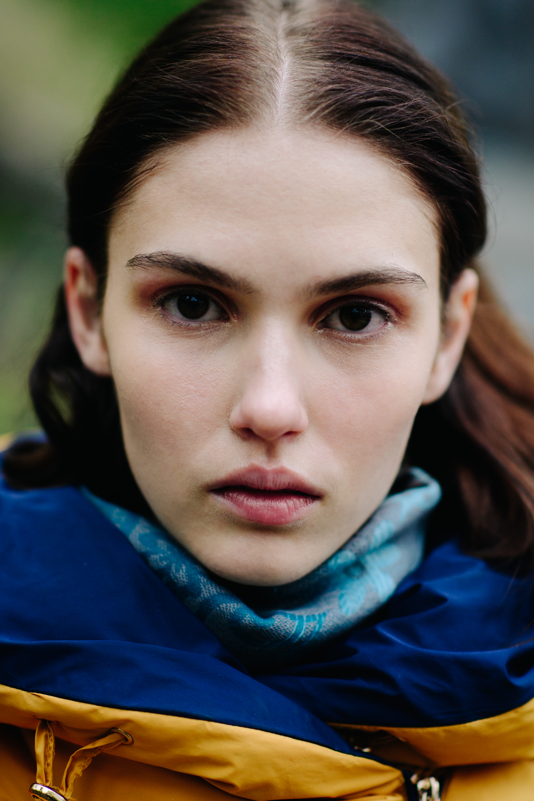 Portrait of a Ukrainian model after the show