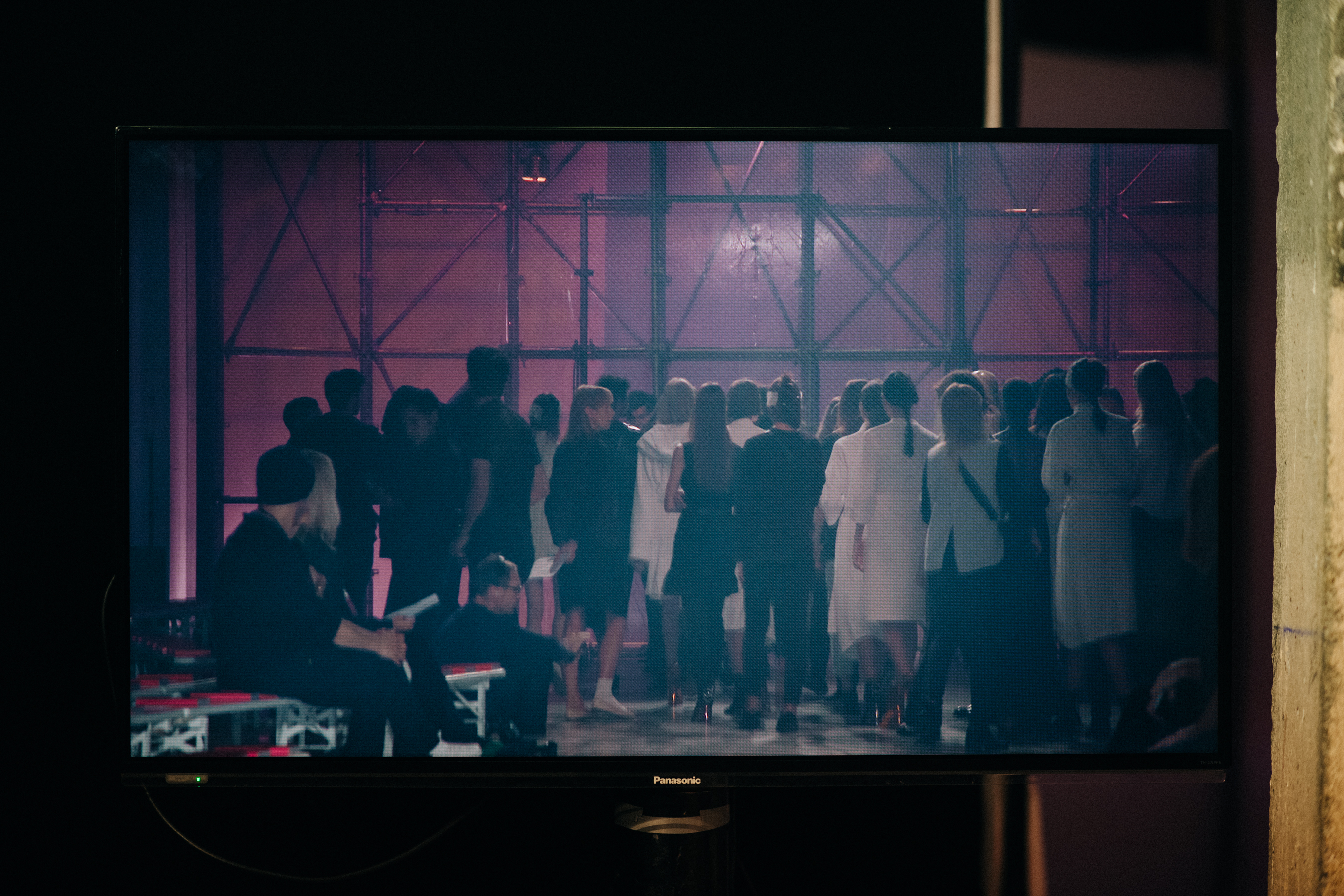 Group of models waiting for the show