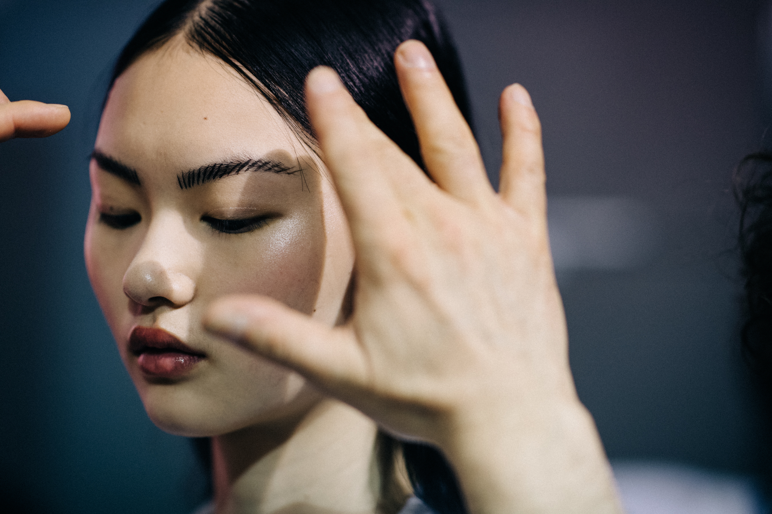Chinese model Cong He before the show