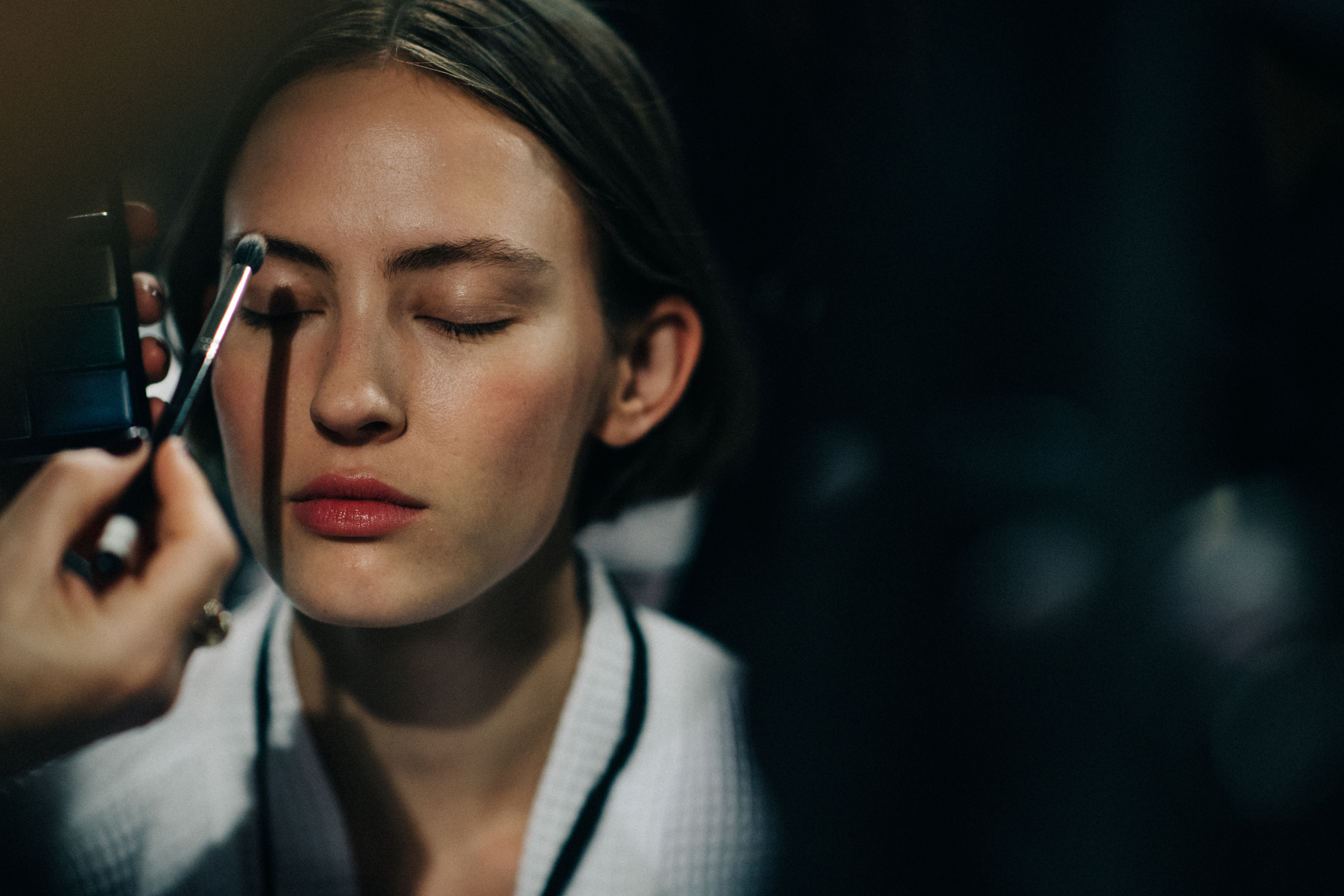 Model Ania Chiz before the show
