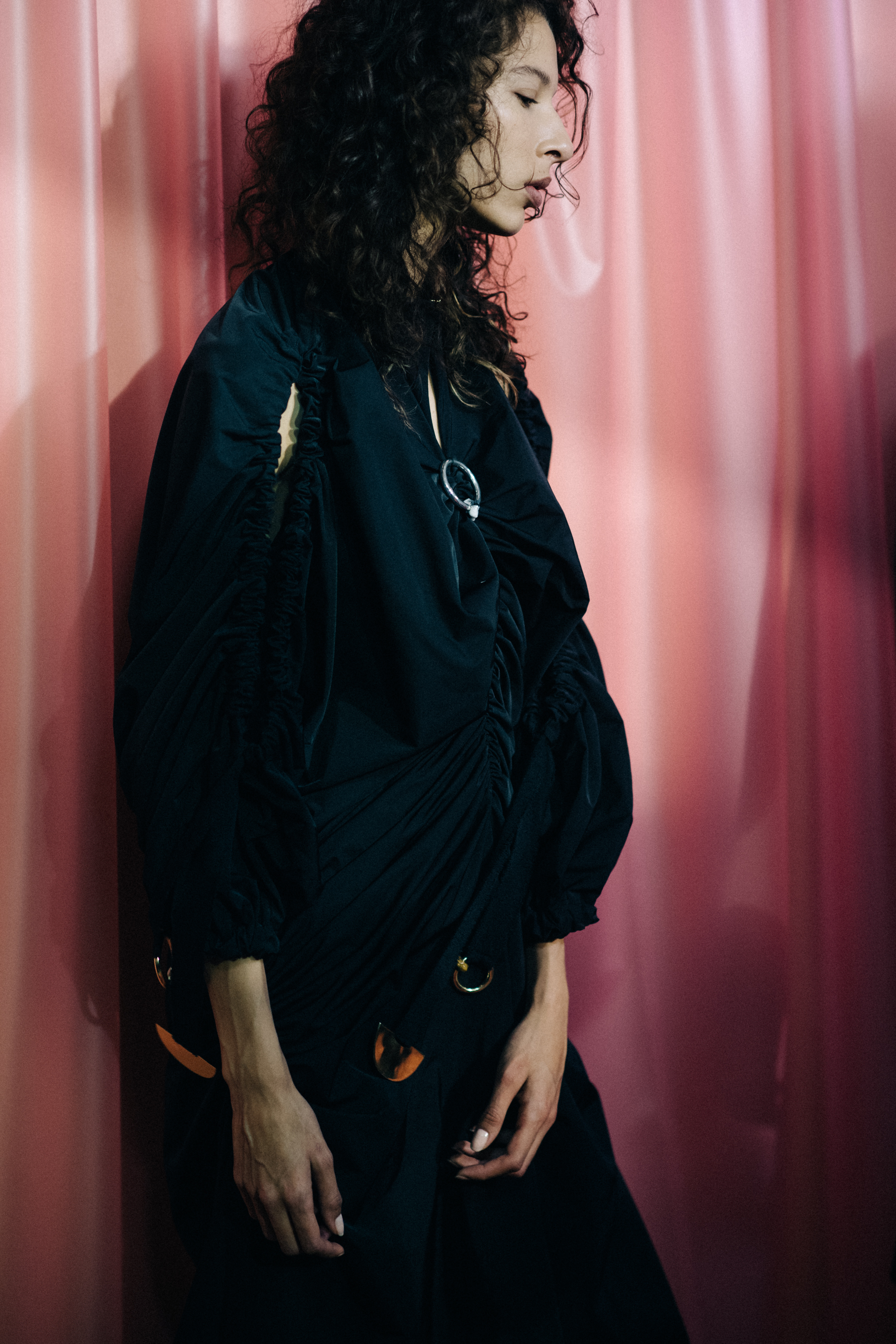 Model Alice Metza wearing all black