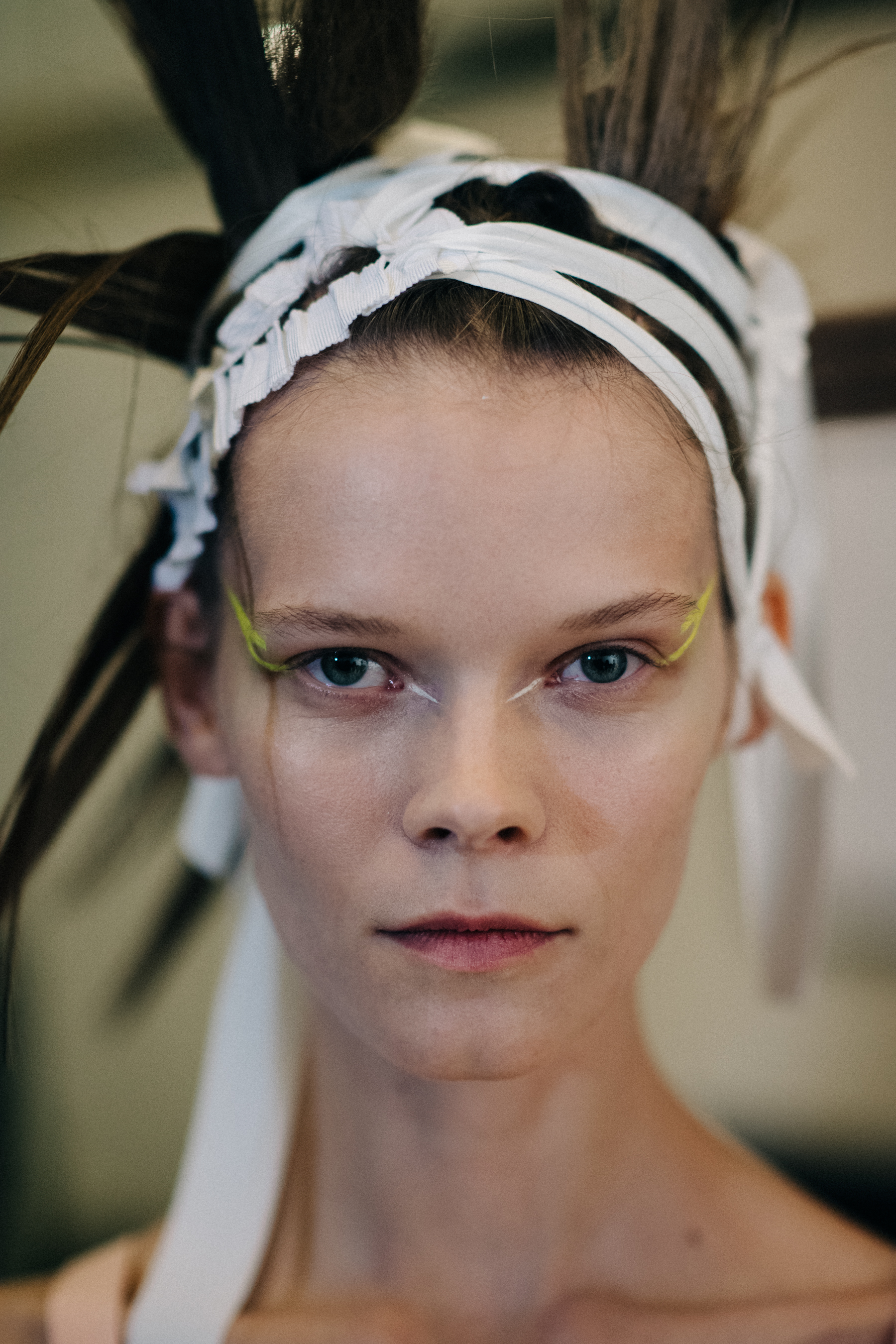 Portrait of Ukrainian model before the show