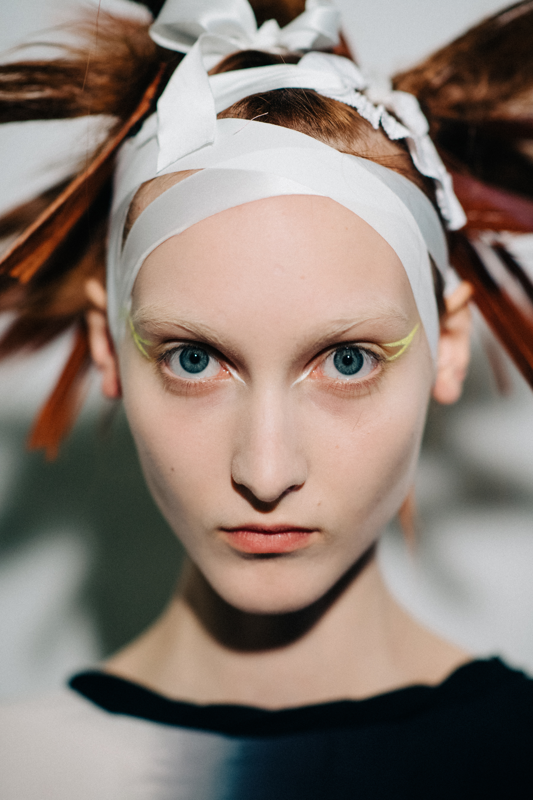 Portrait of a Russian model with red hair