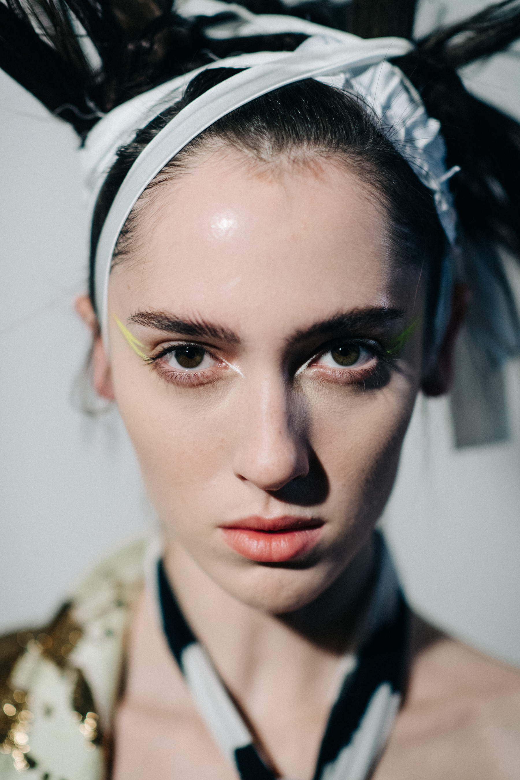 Portrait of a model with crazy hair style