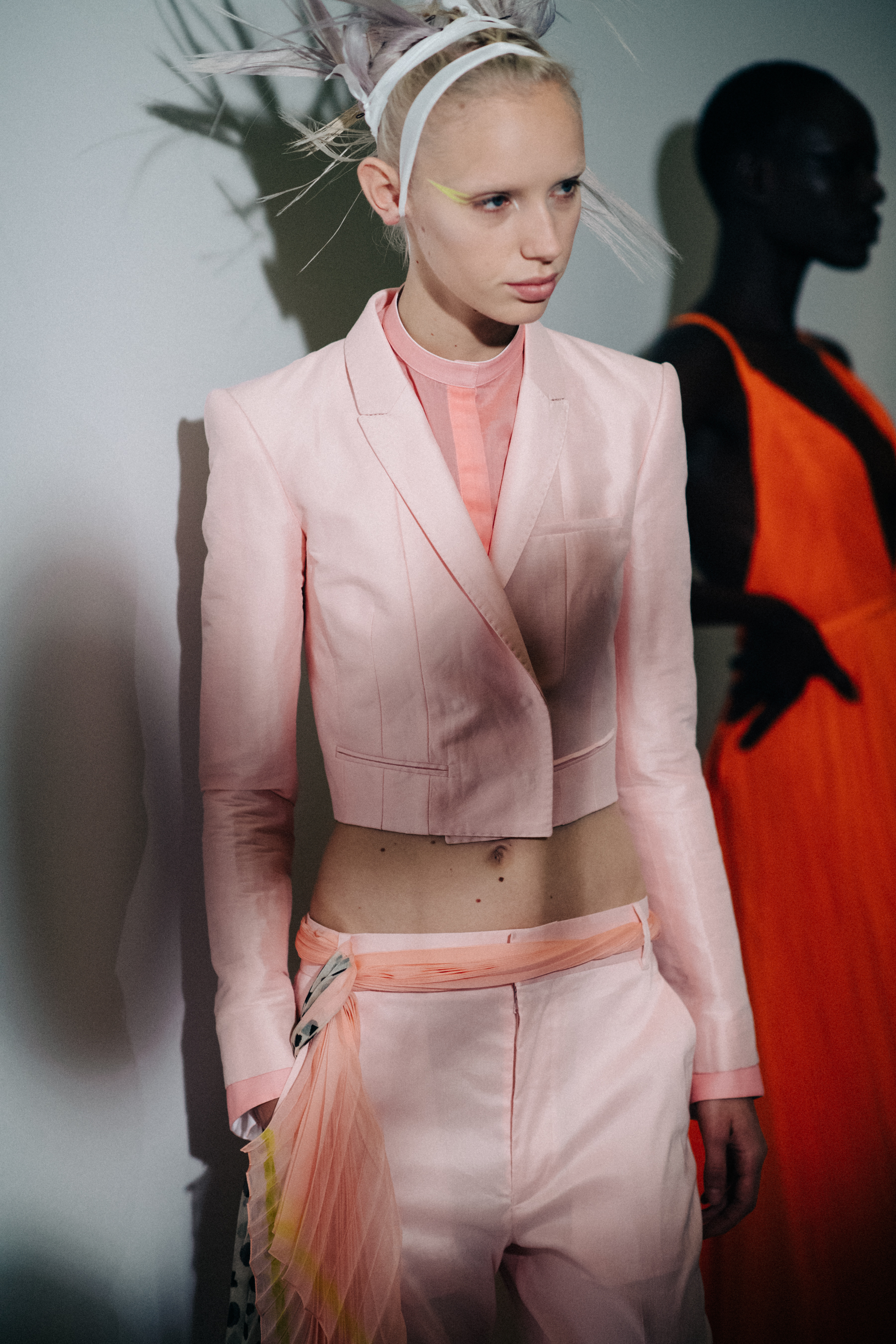 Model Jess Bolemendaal with crazy hair