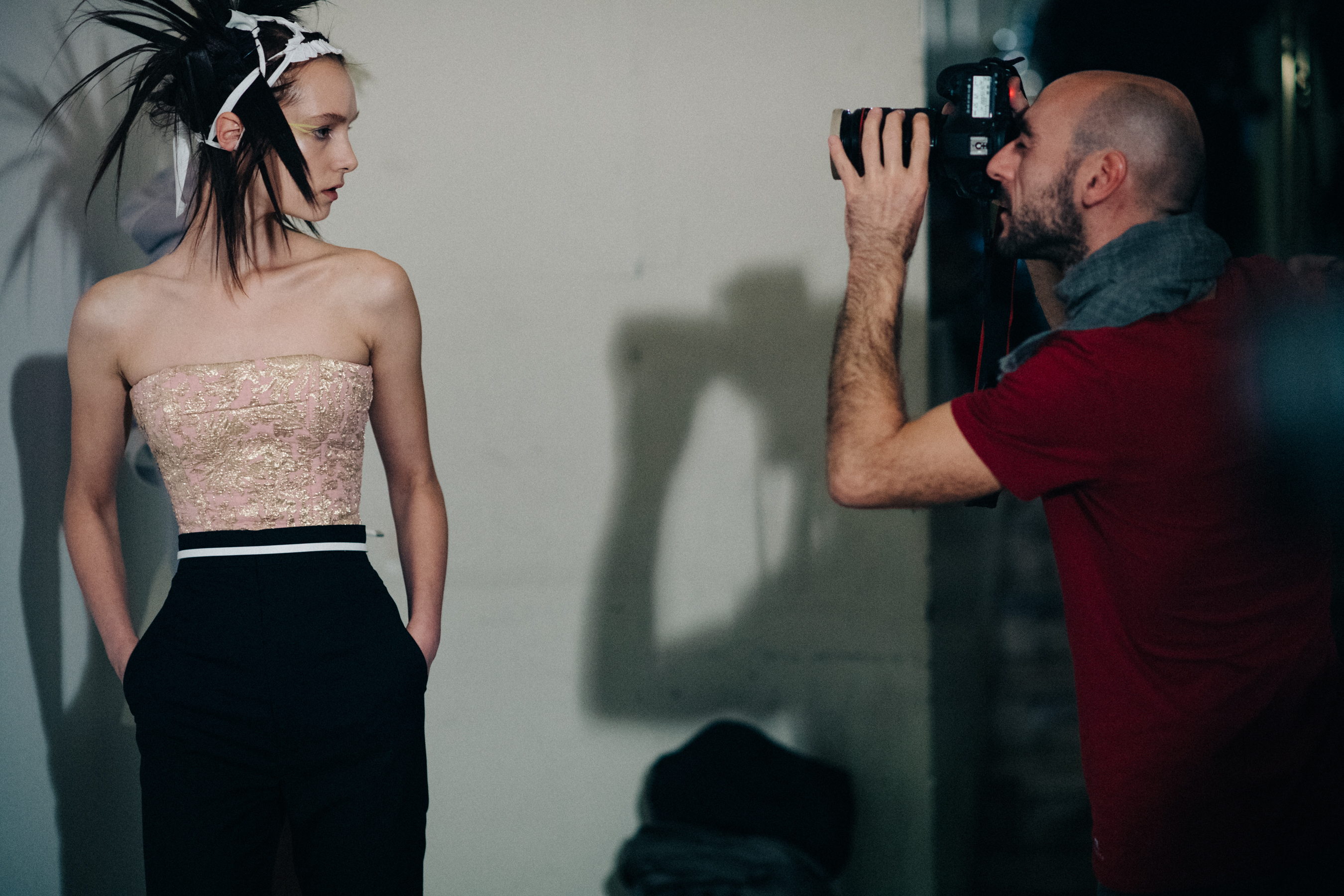 Russian model getting photo taken