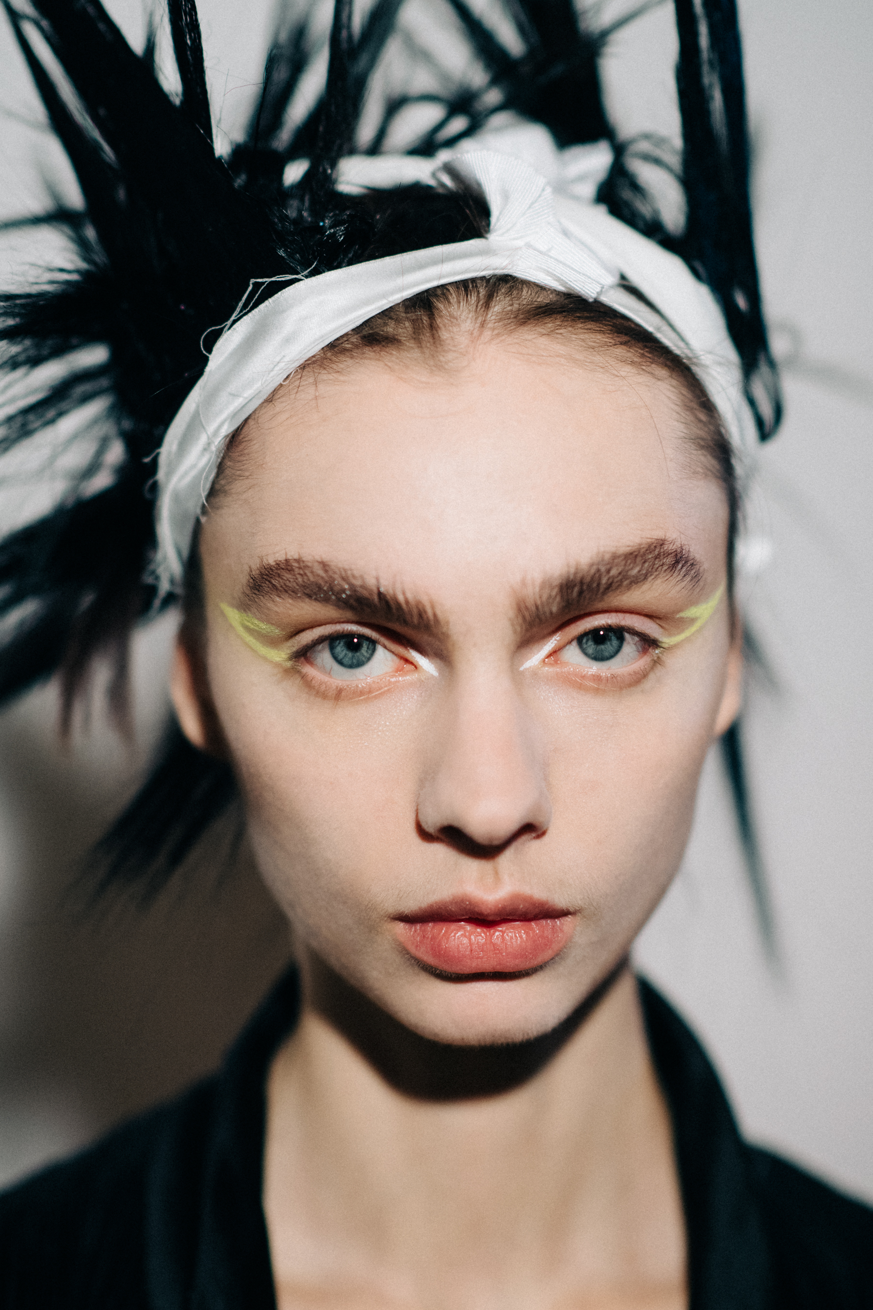 Portrait of a model with crazy hair style