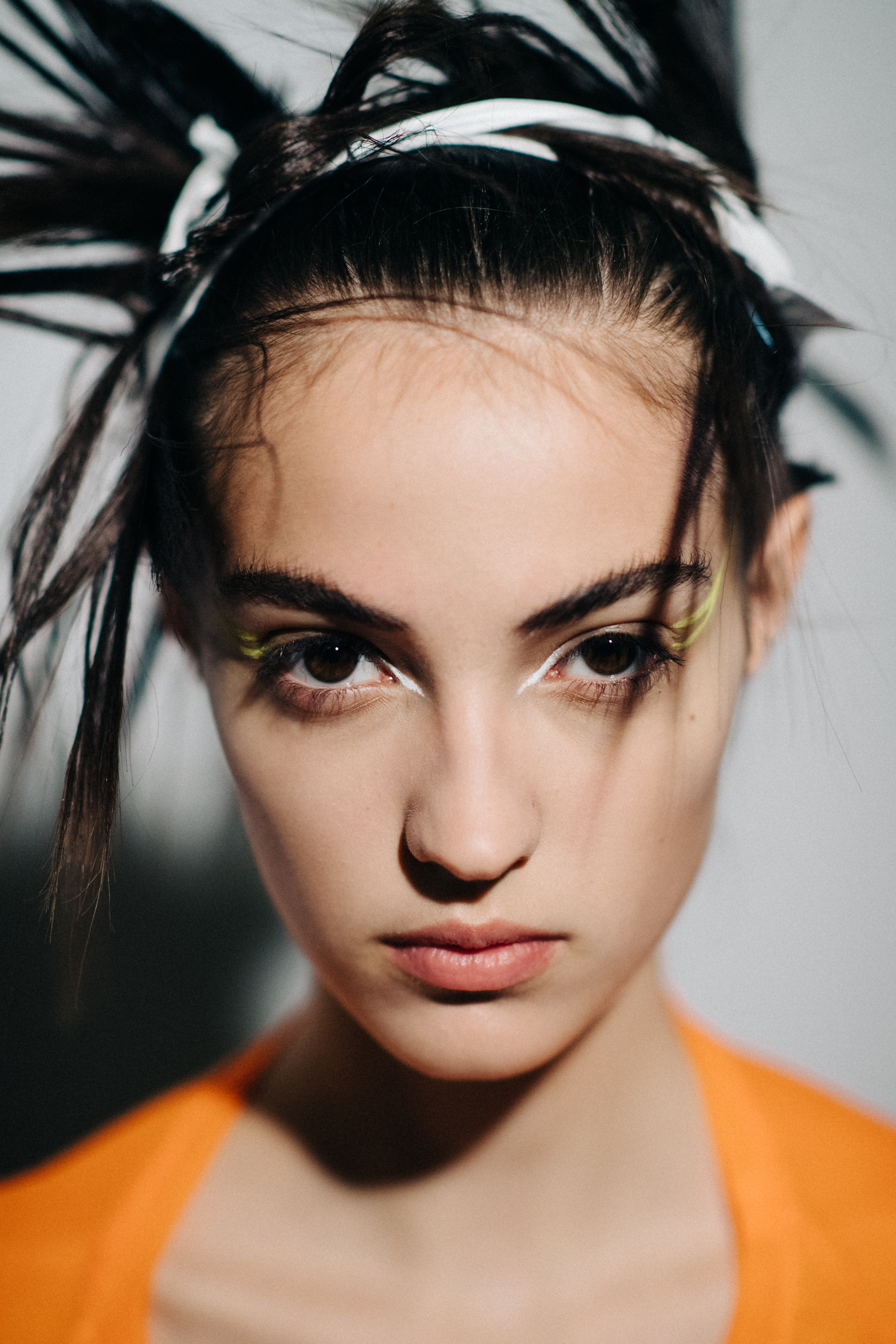 Portrait of a model with crazy hair style