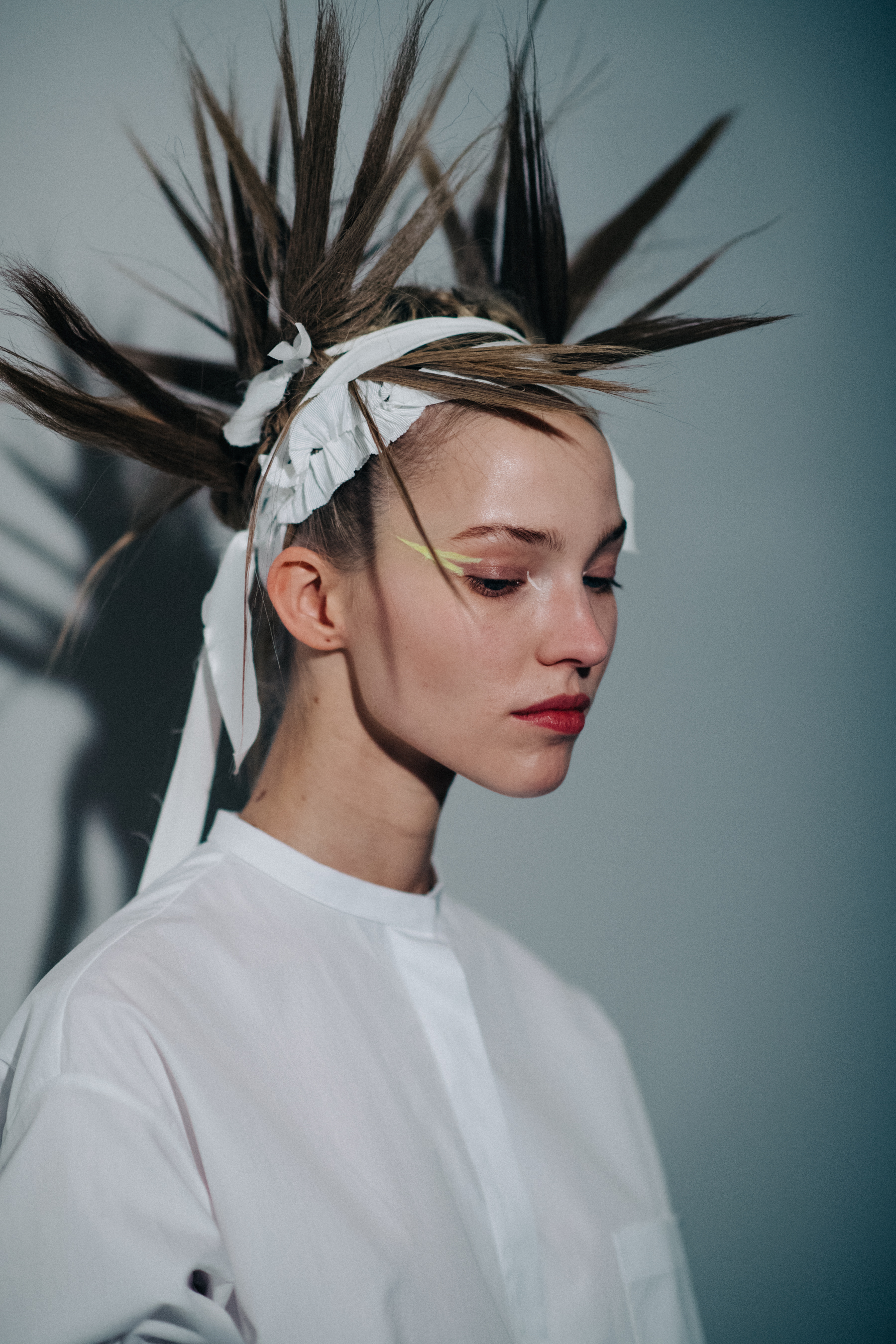 Russian model with crazy hair do