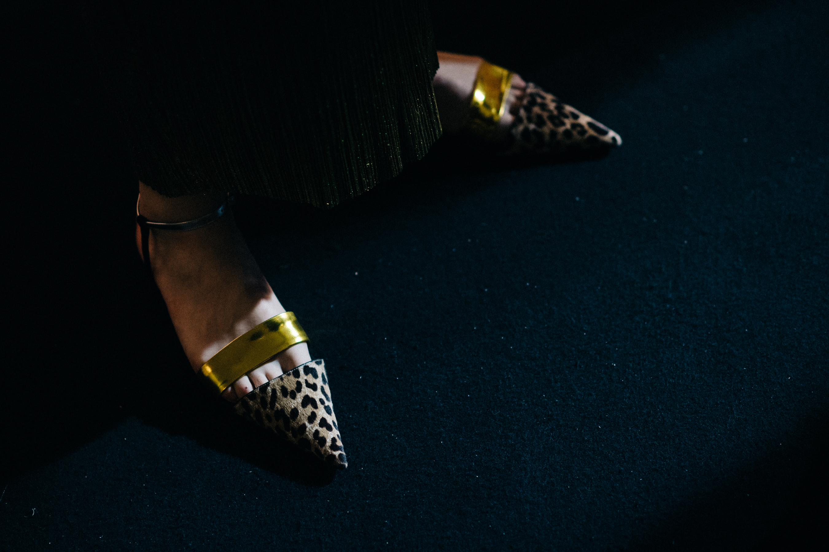 Leopard shoes with pointy toes