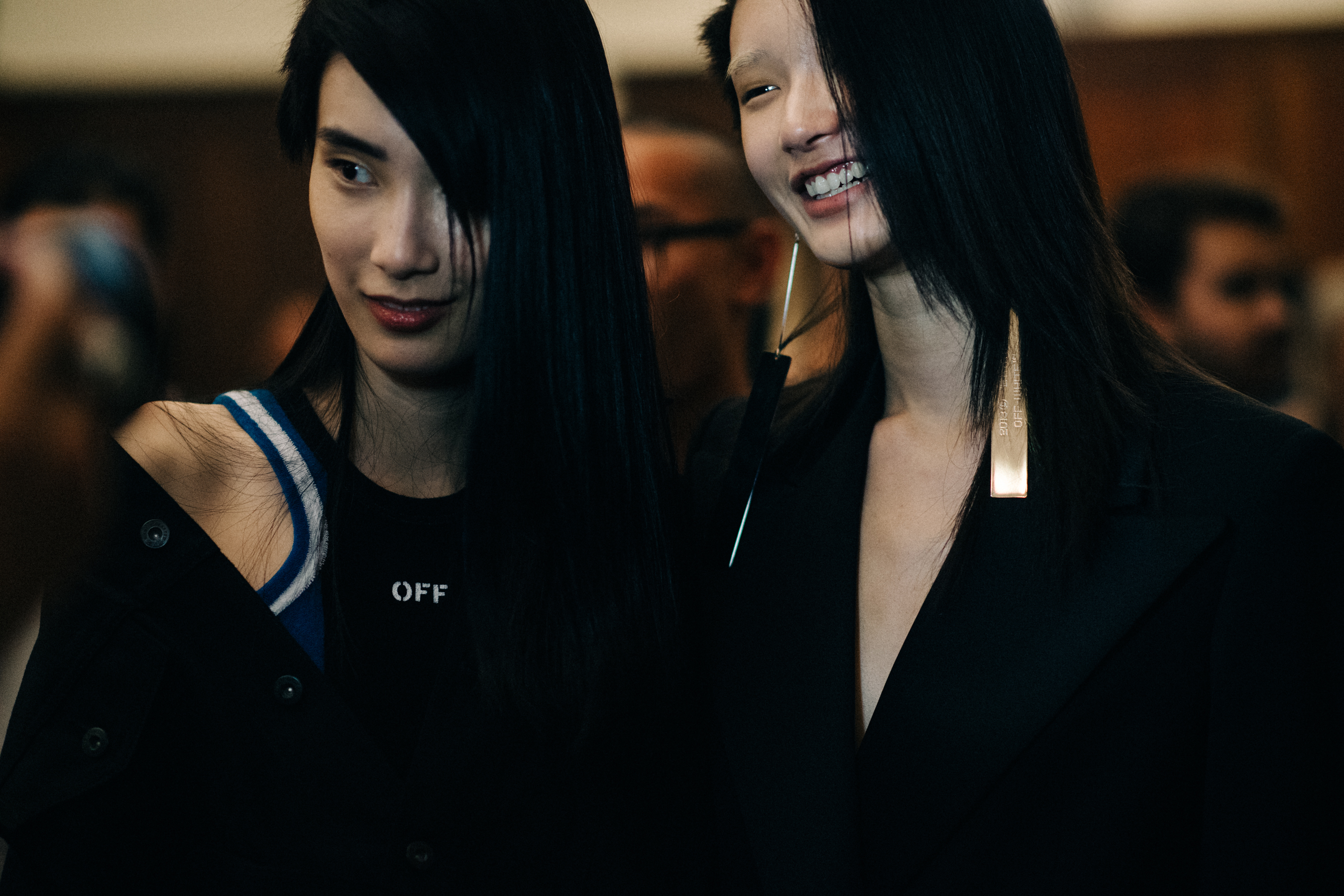Two models before the show