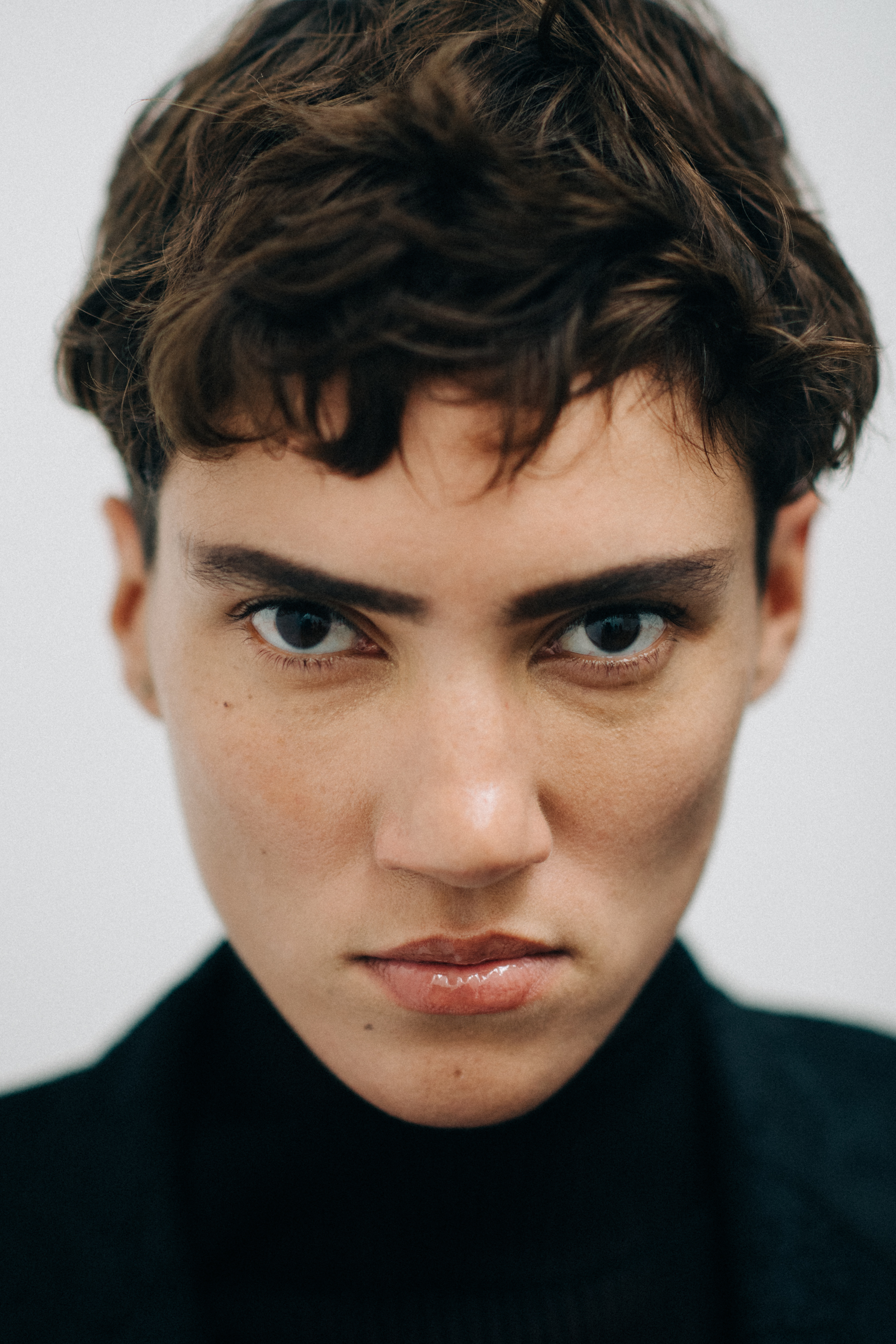 Portrait of model Tamy Glauser wearing black