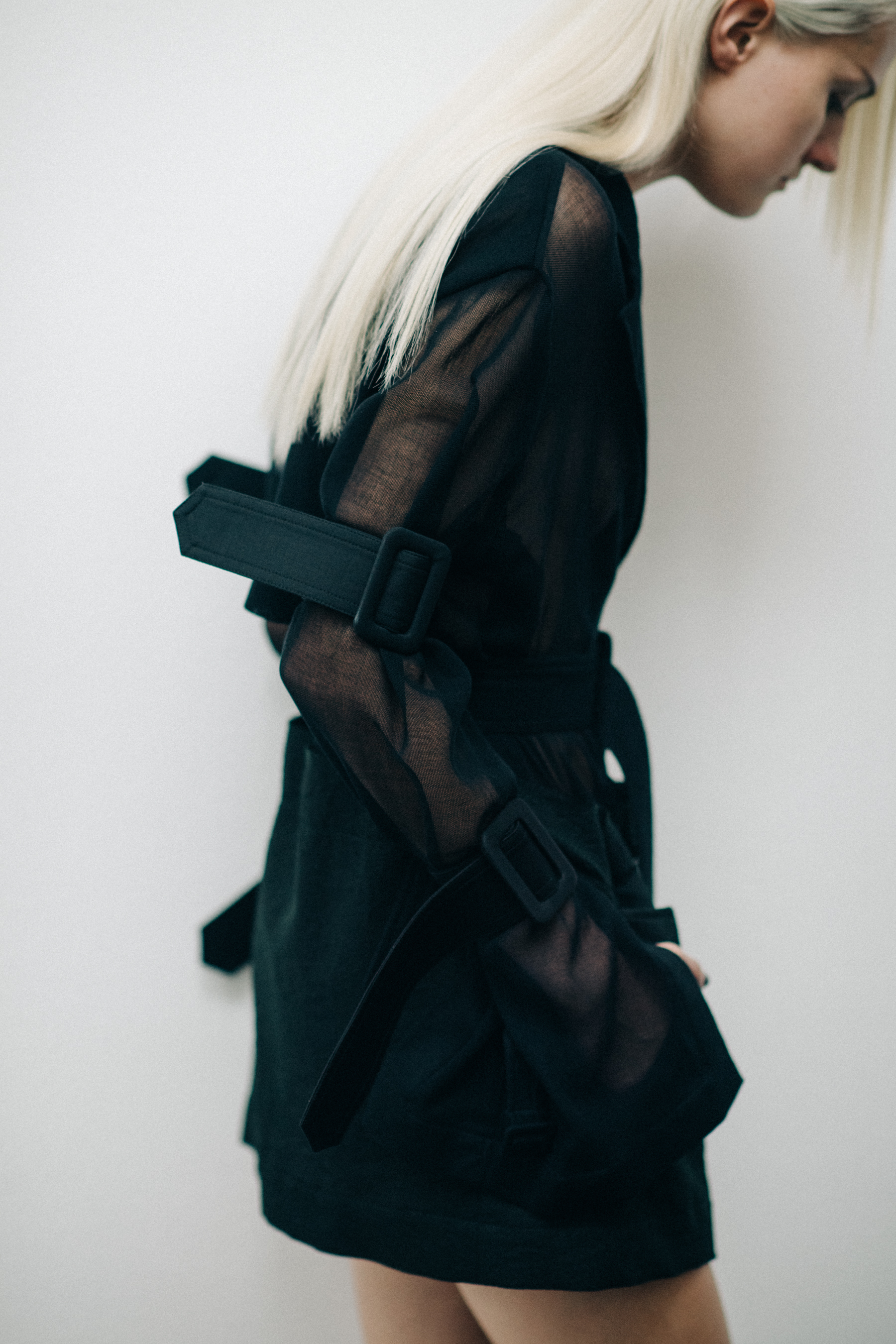 Model Abby Hendershot wearing all black