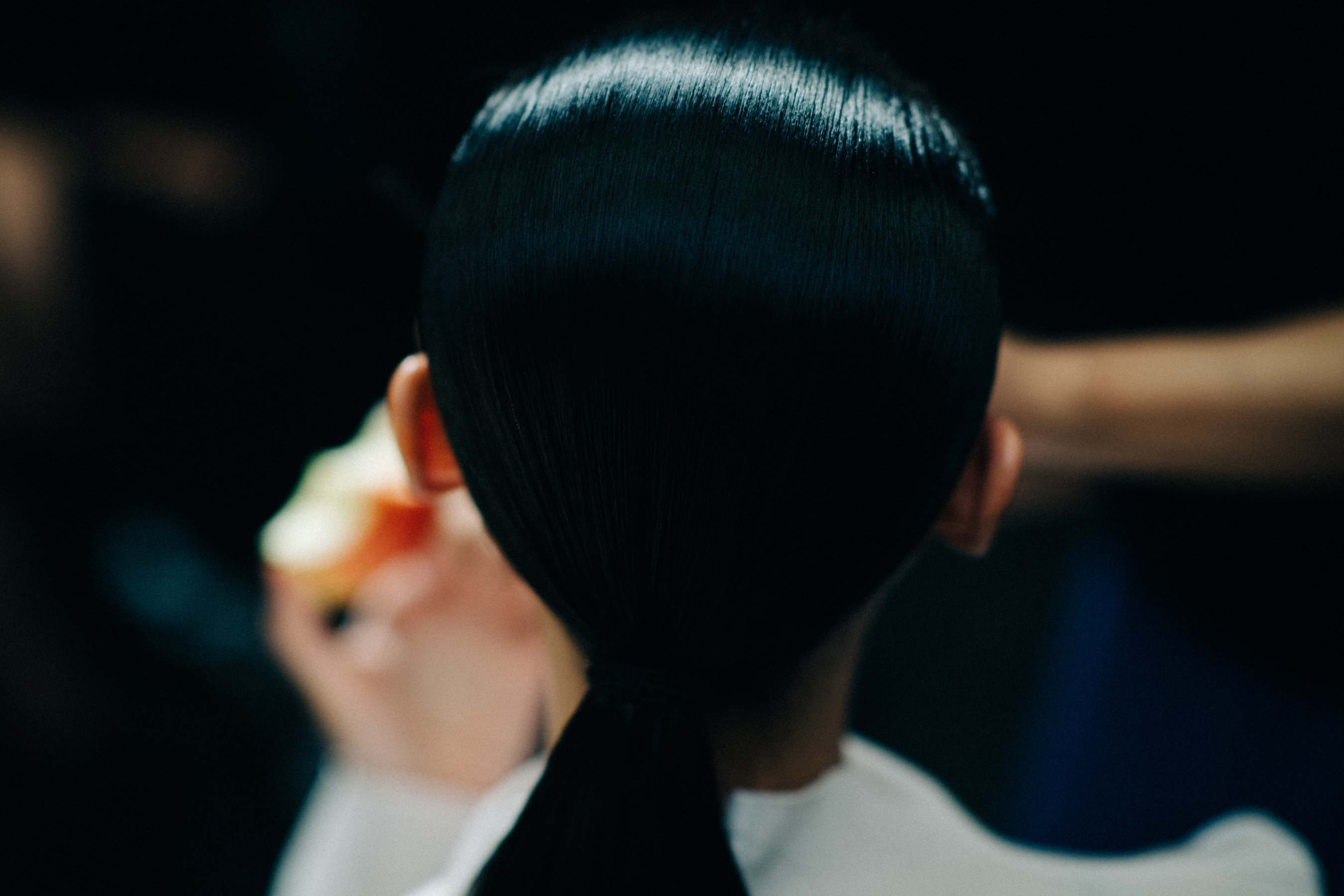 Hair style of model for the show