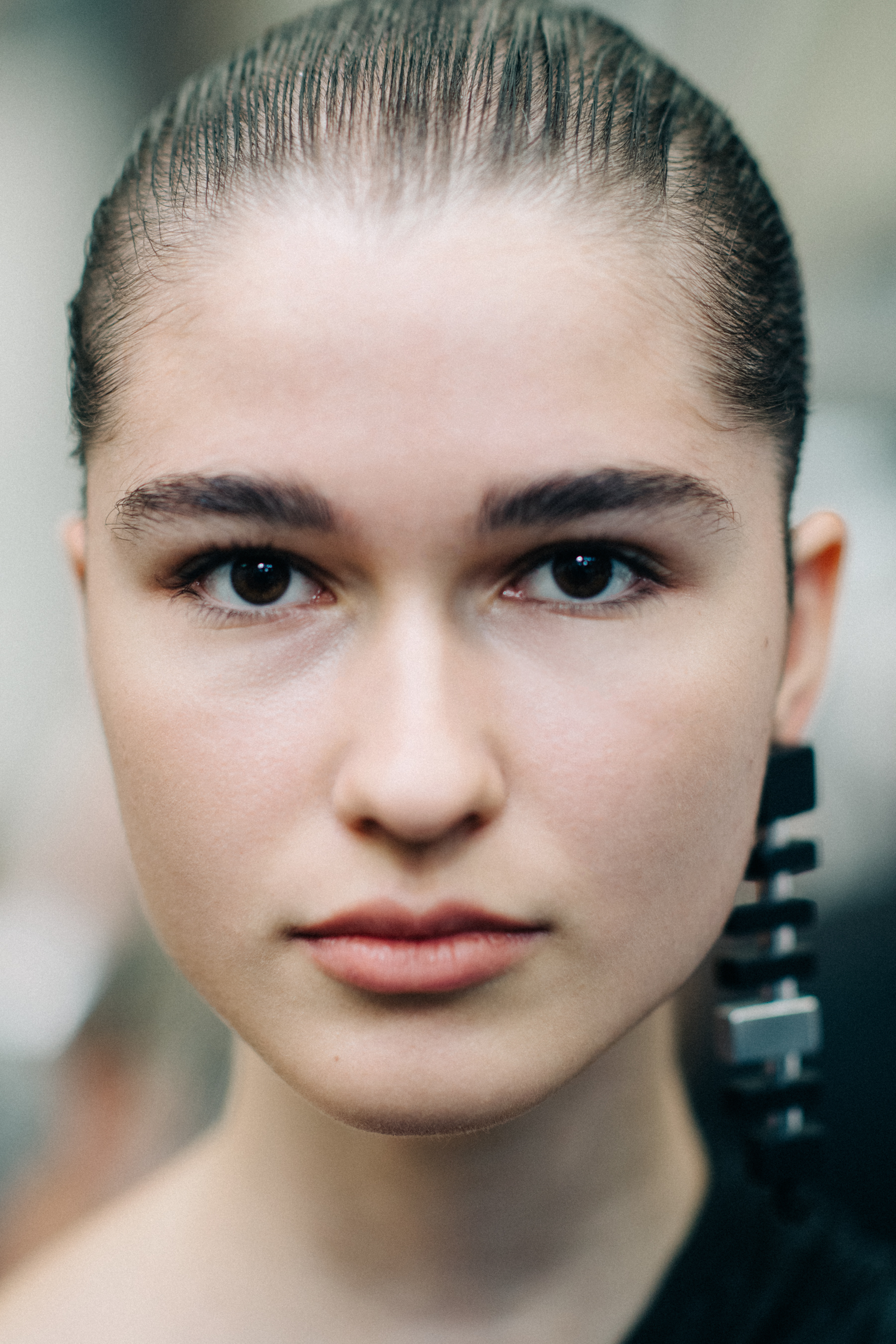 Portrait of model with dark eyes