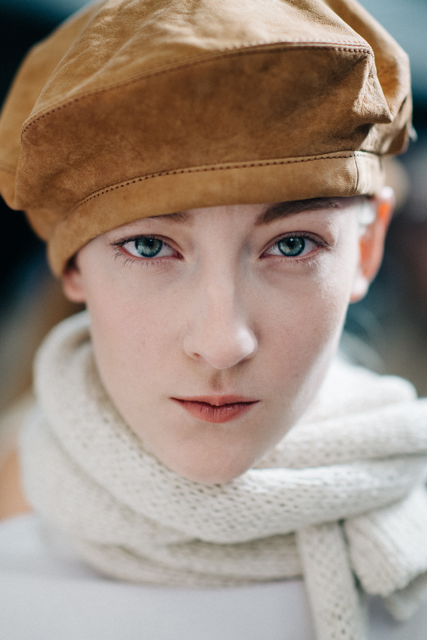 Portrait of model with hat