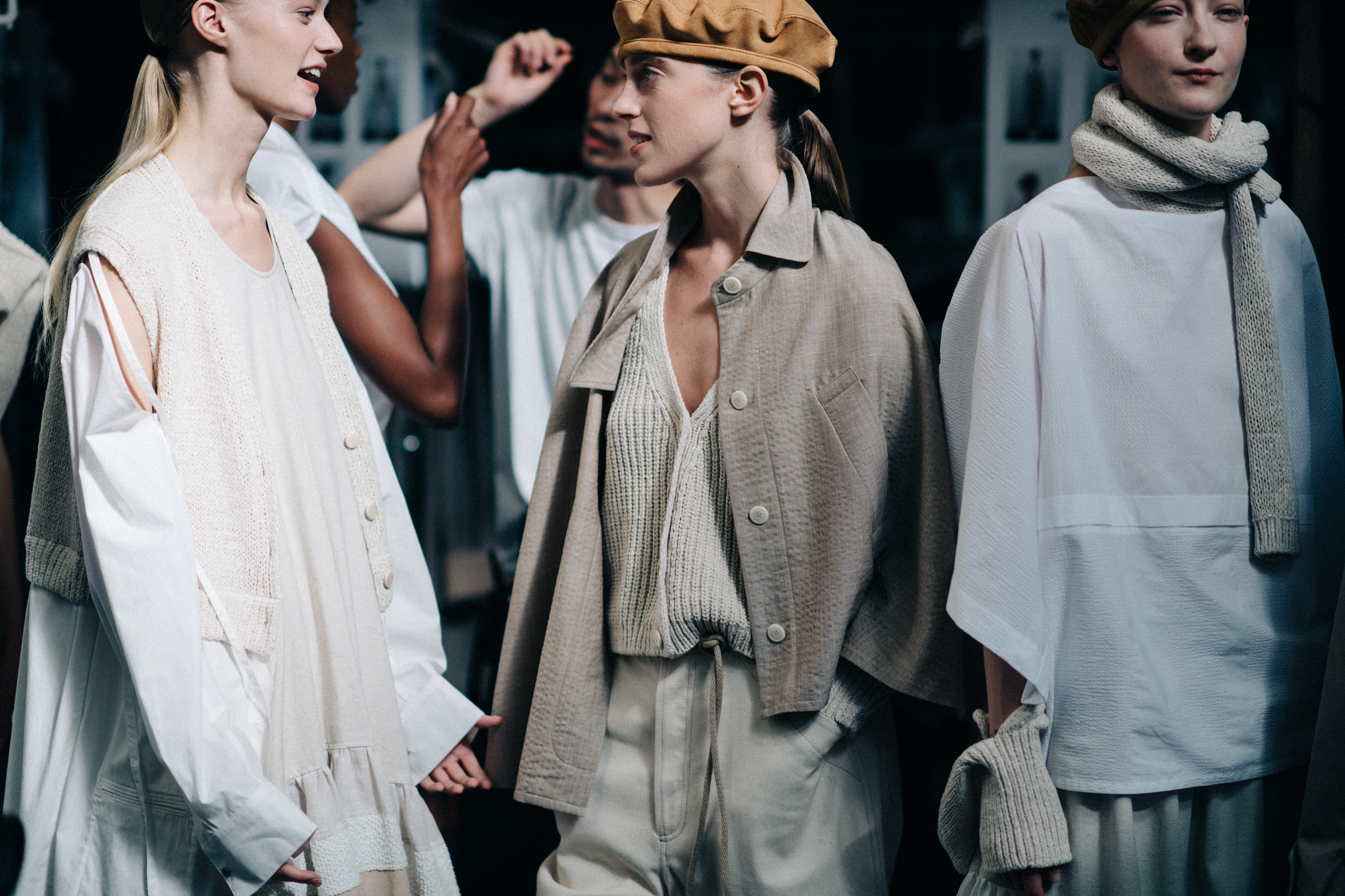 Three models before the show