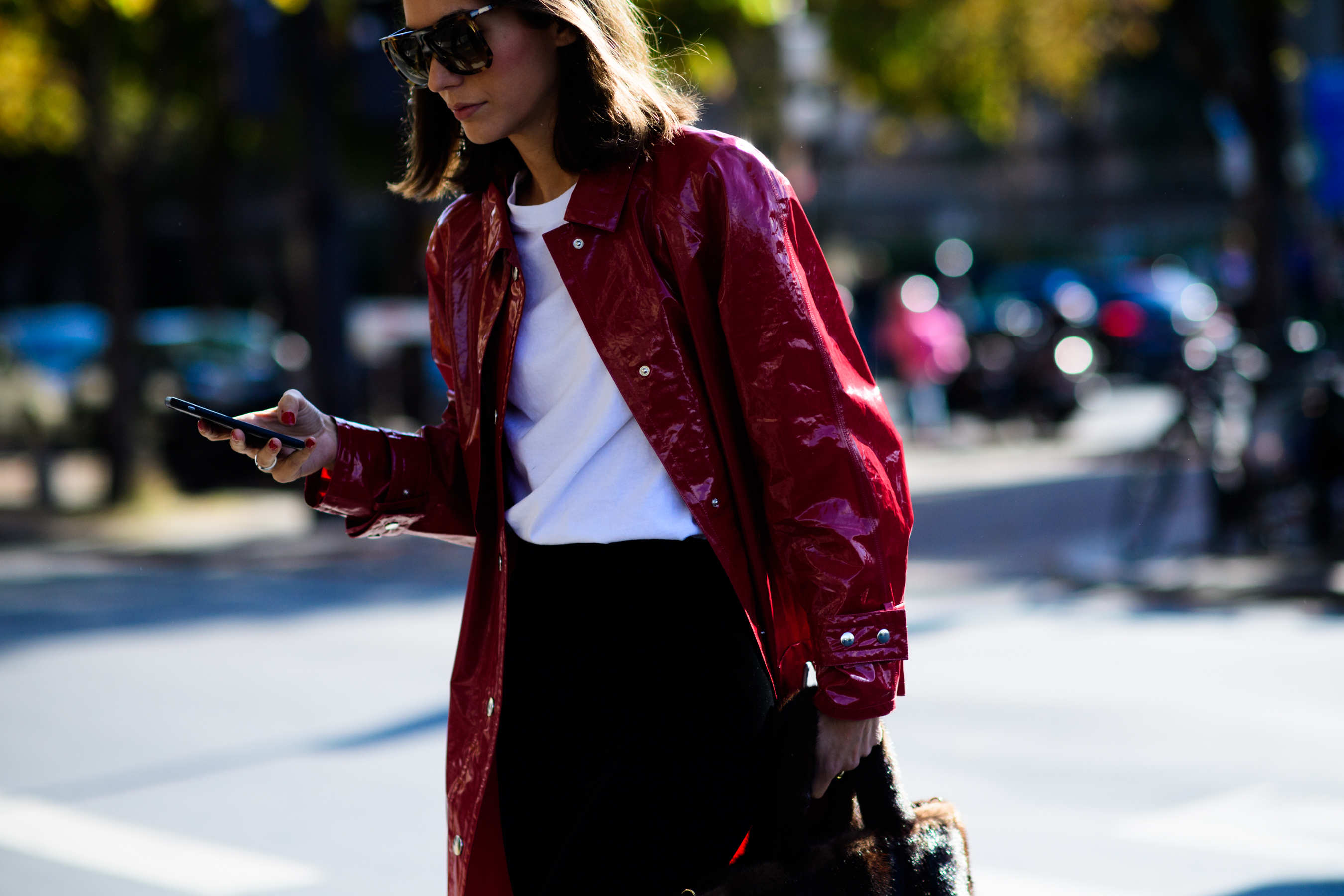 Italian woman wearing red jacket