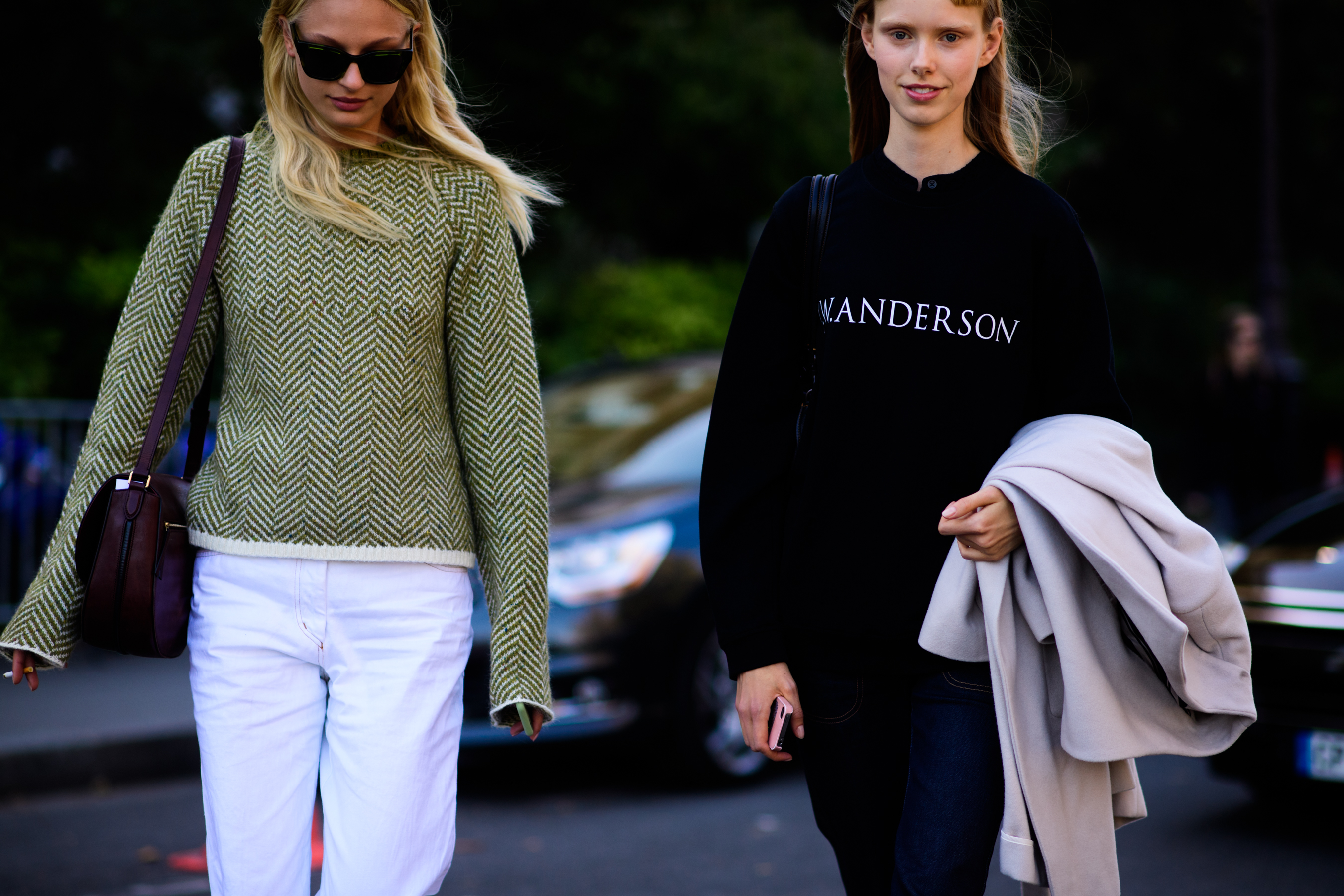 Two Danish models after Chanel show