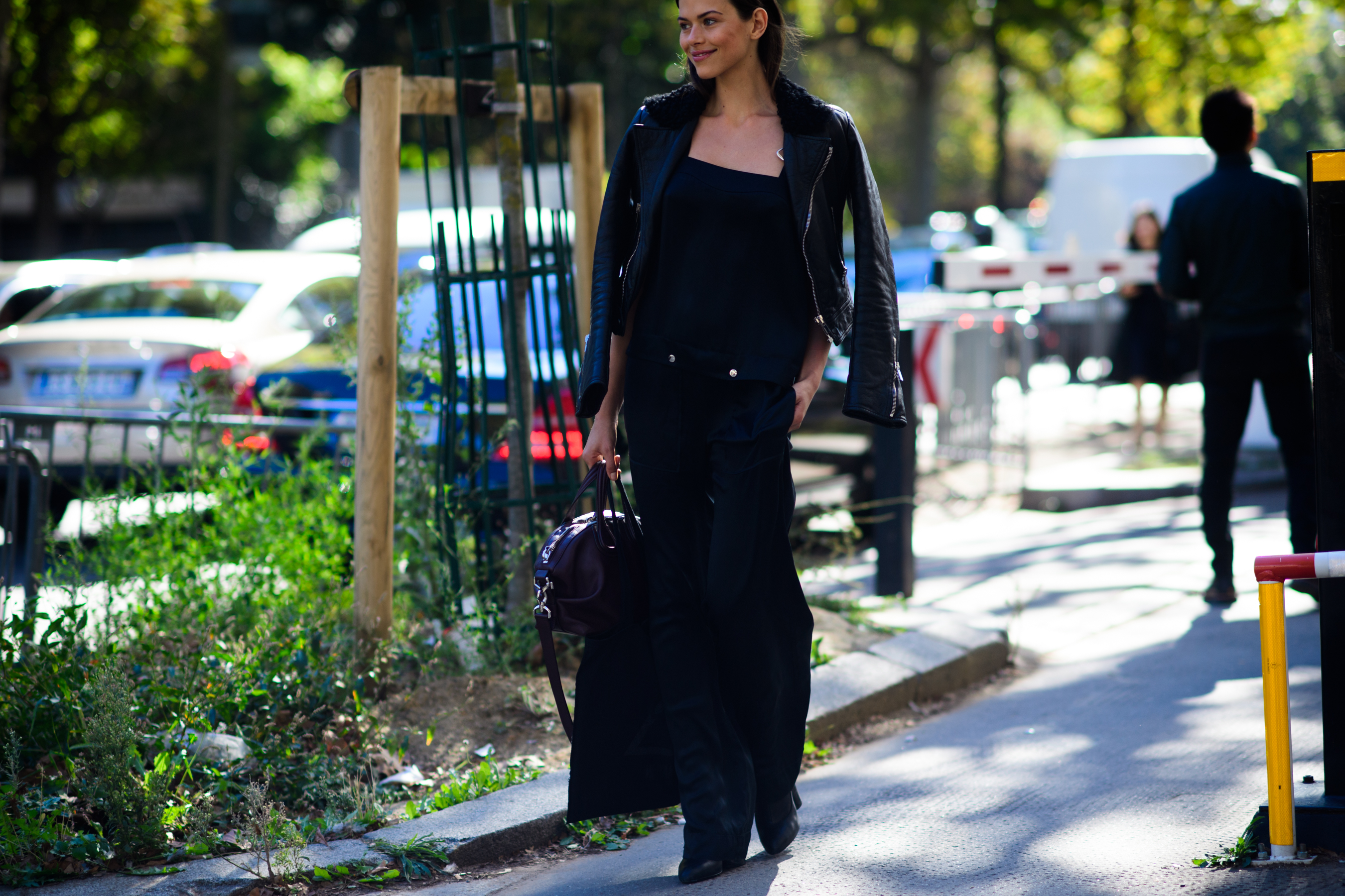 Model after Miu Miu show