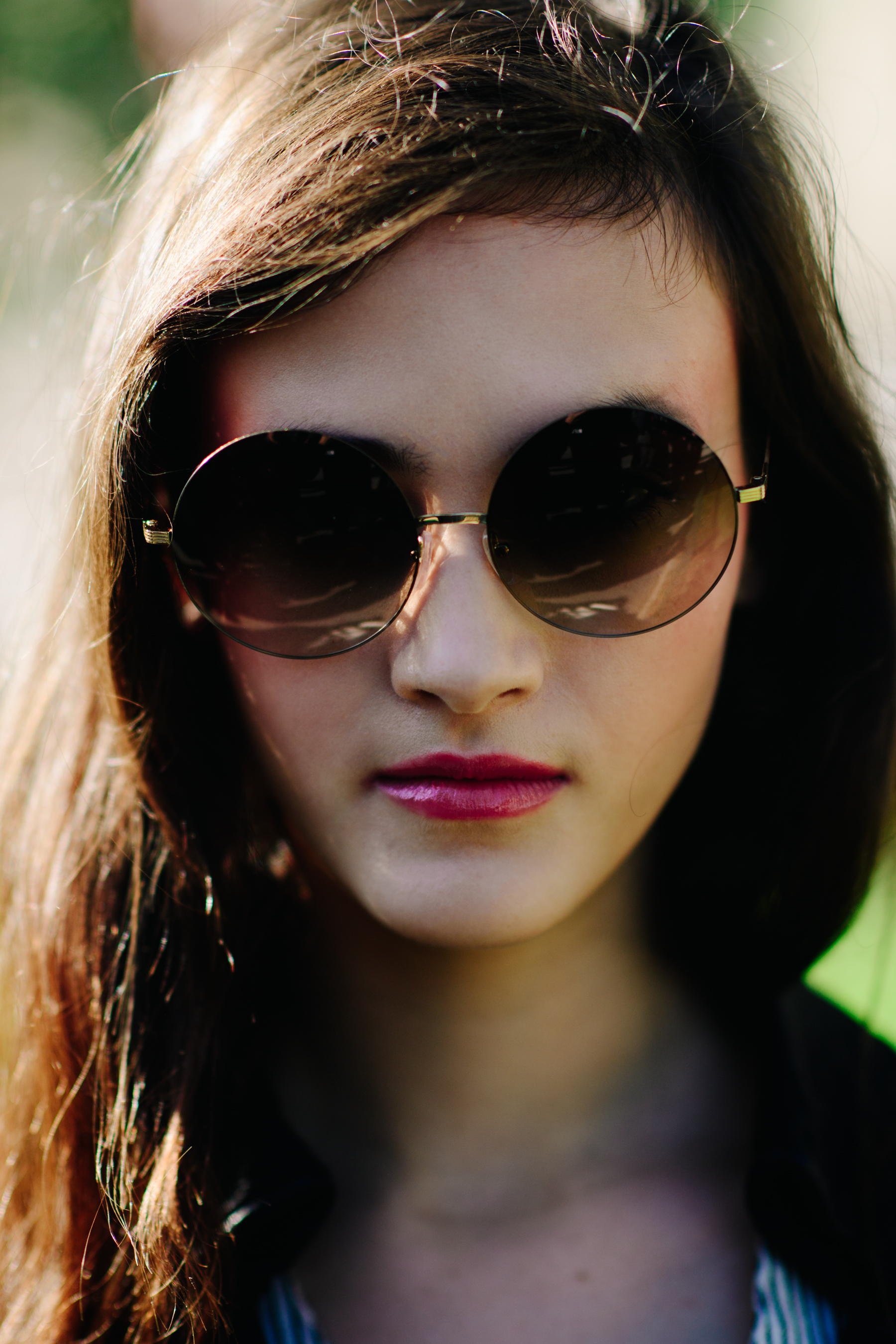 Portrait of Italian model with sunglasses