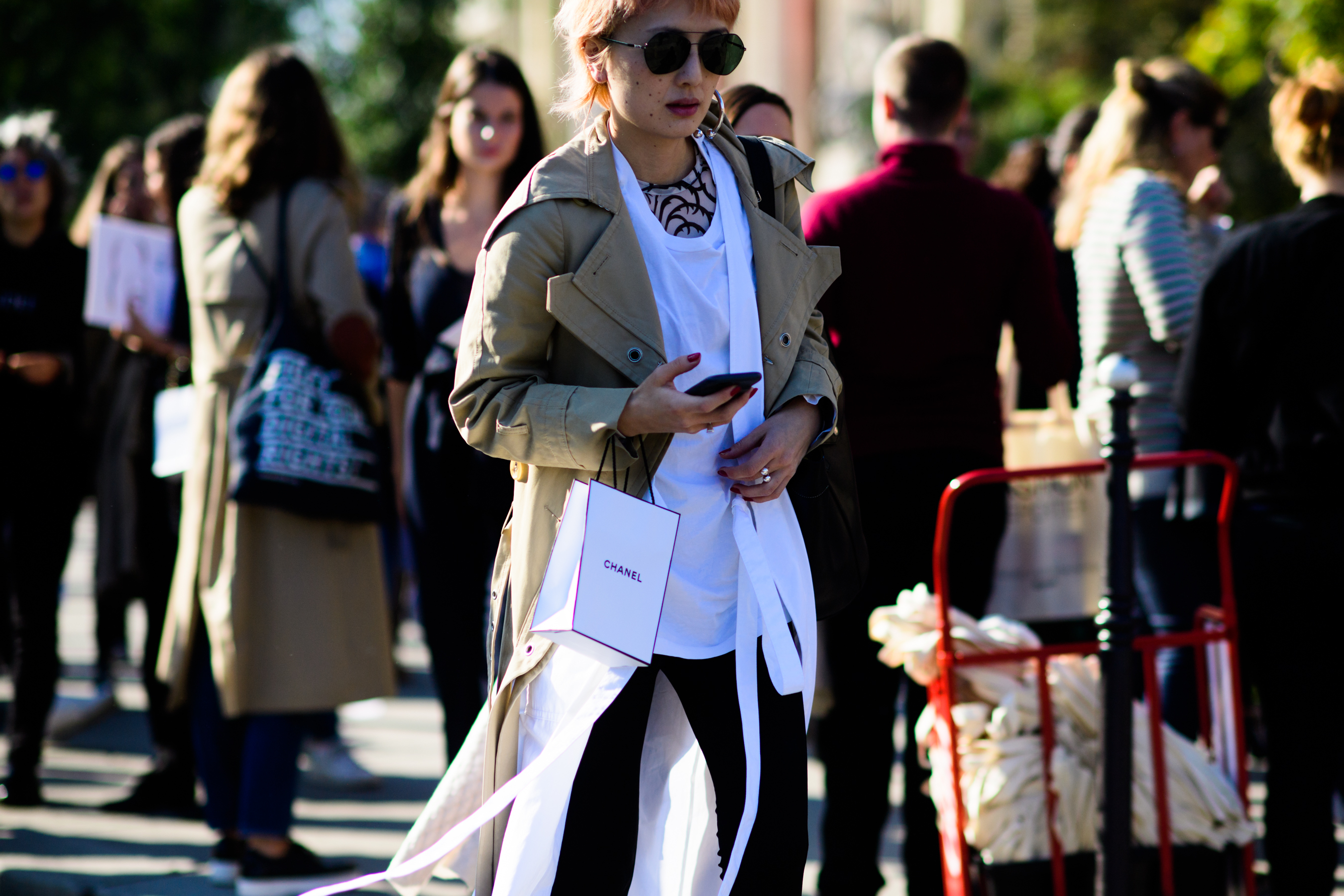 Japanese woman wearing white top