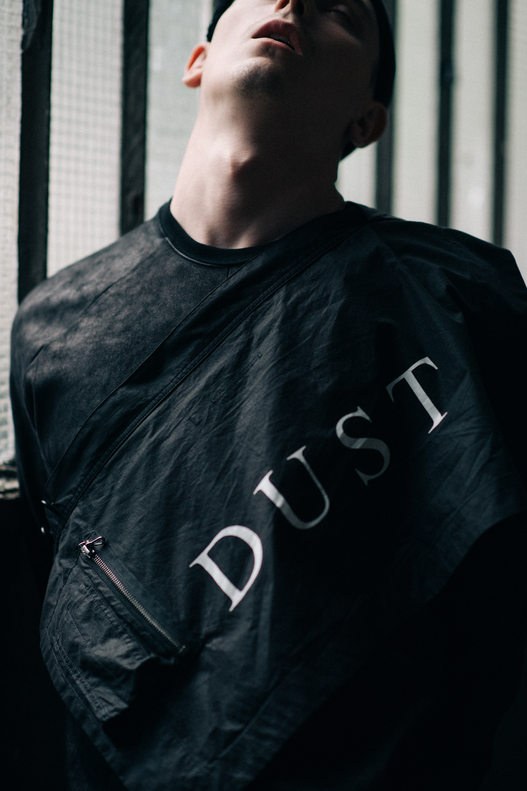 Male model wearing Japanese designer