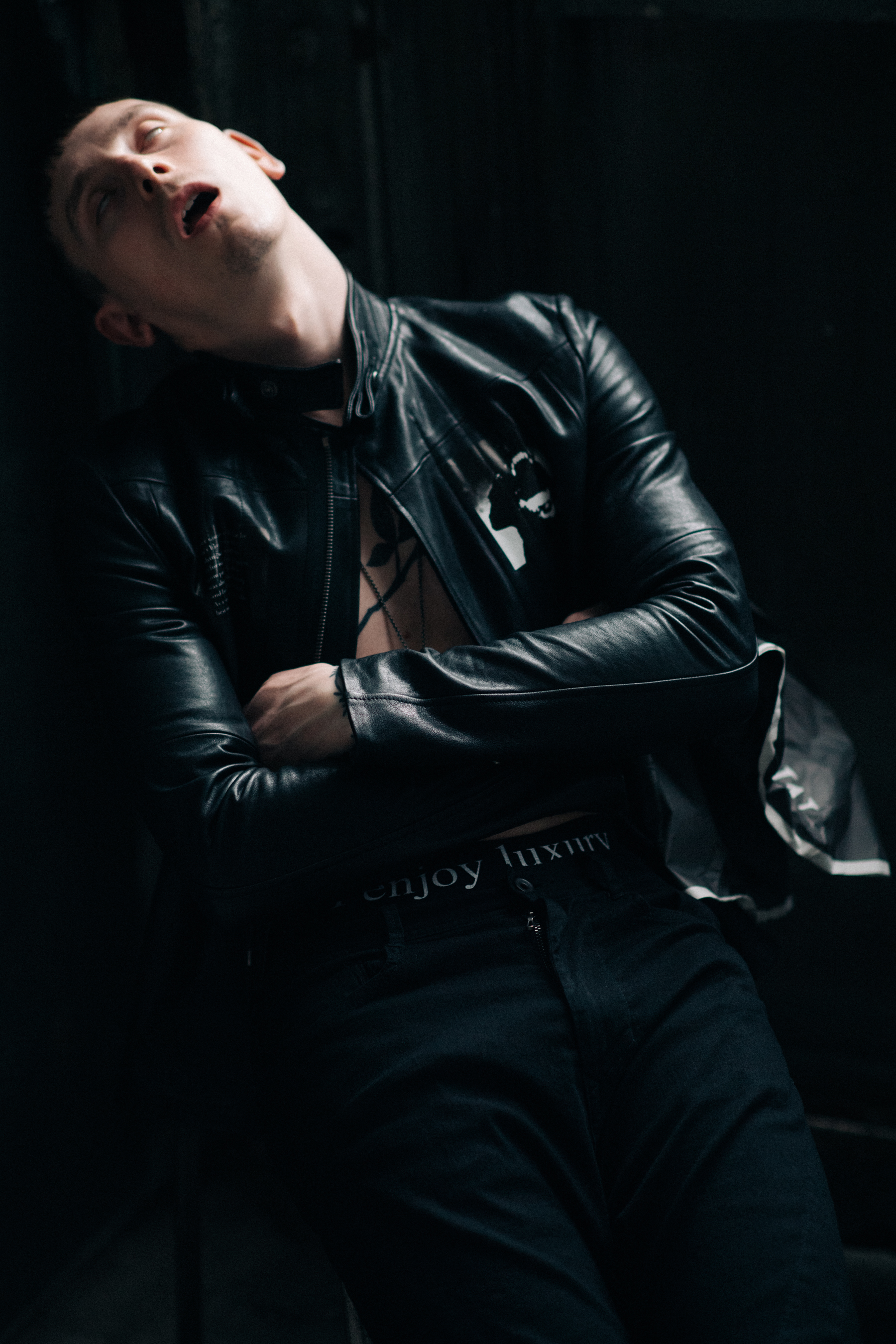 Male model wearing Japanese designer