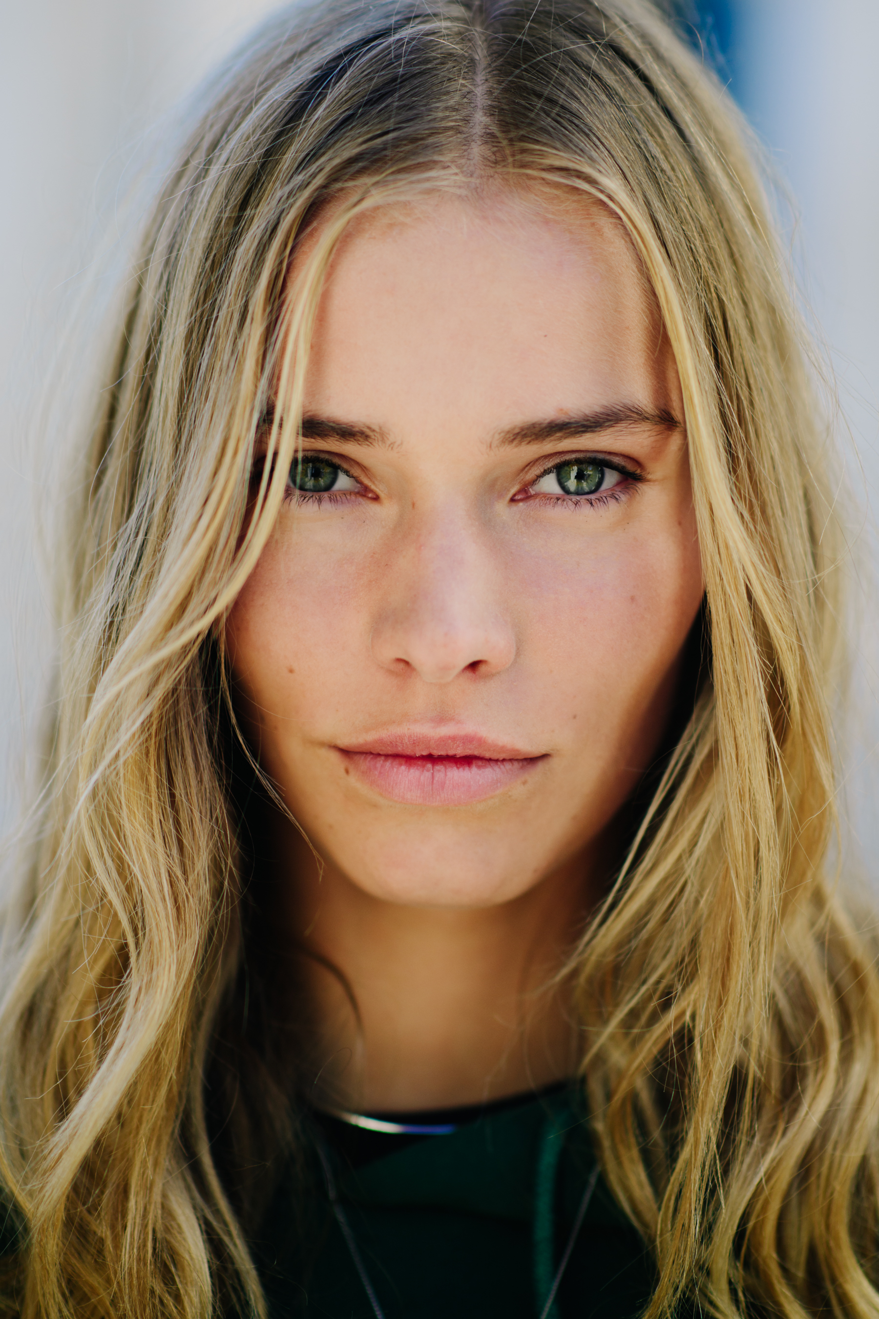 Portrait of Danish model with green eyes