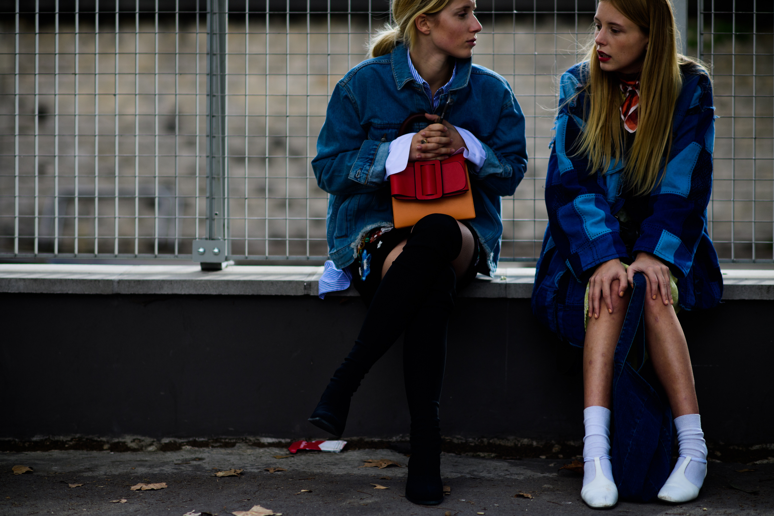 Two Danish women wearing blue denim