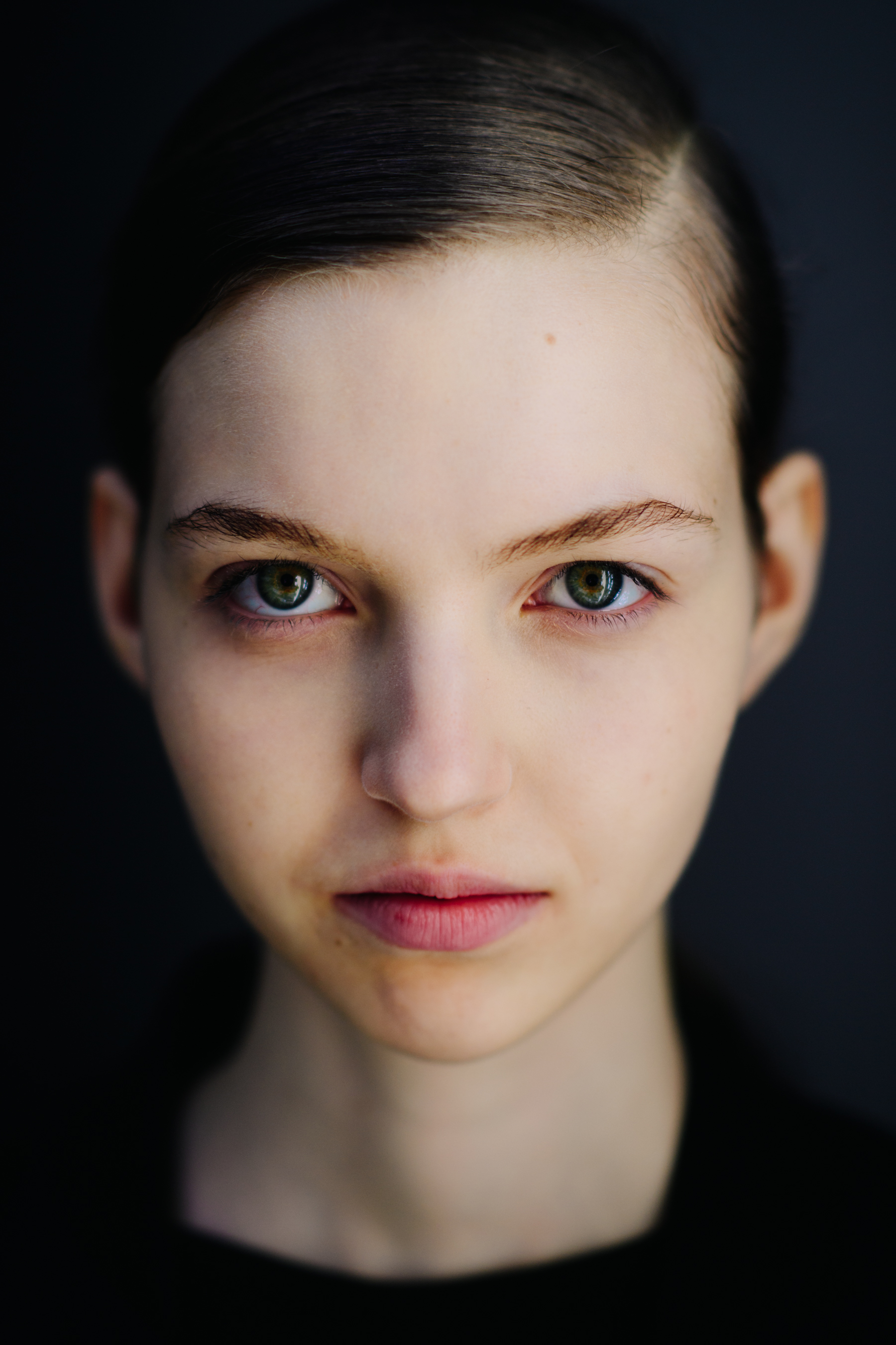 Portrait of Portuguese model with green eyes