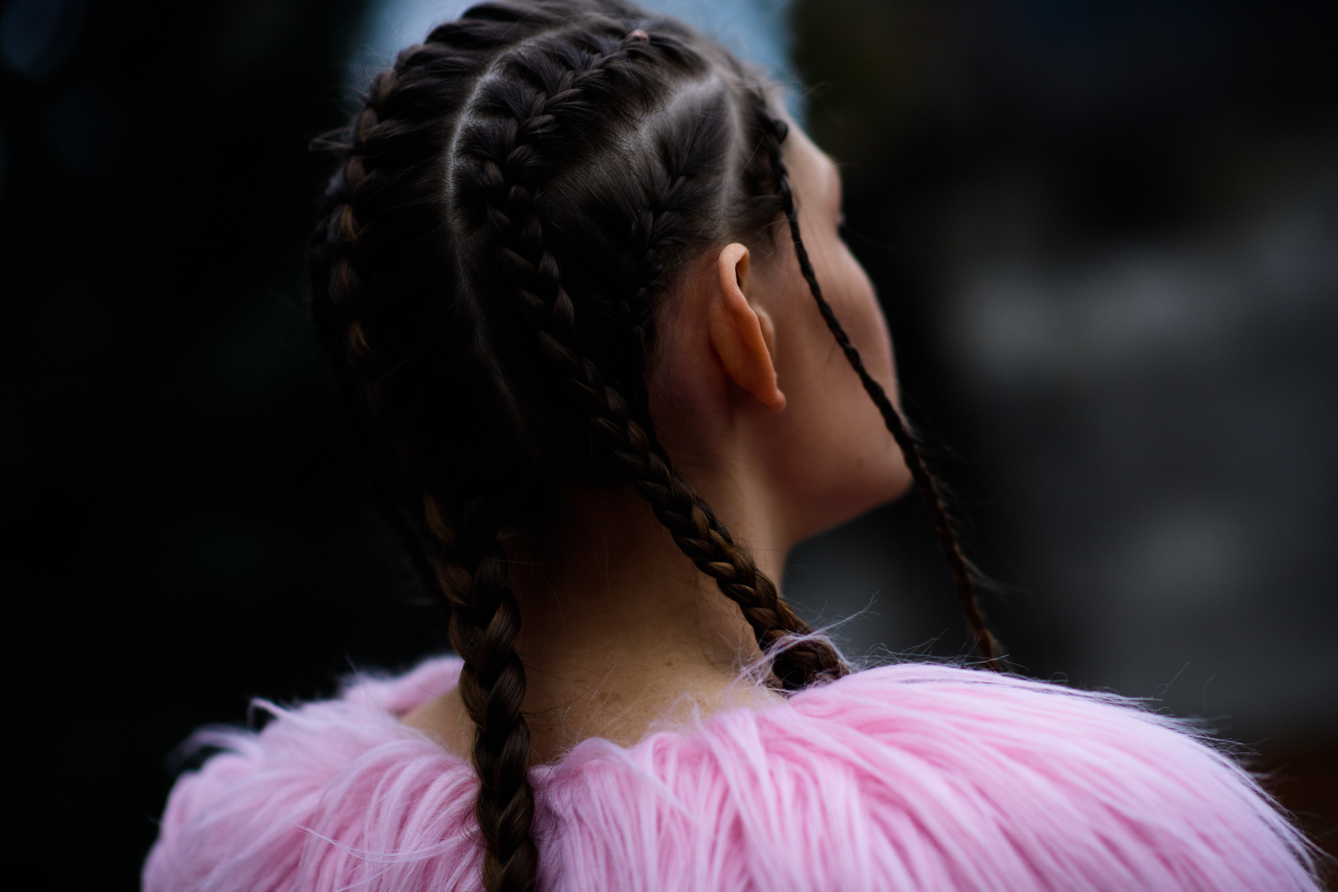 Ukrainian girl with braided hair