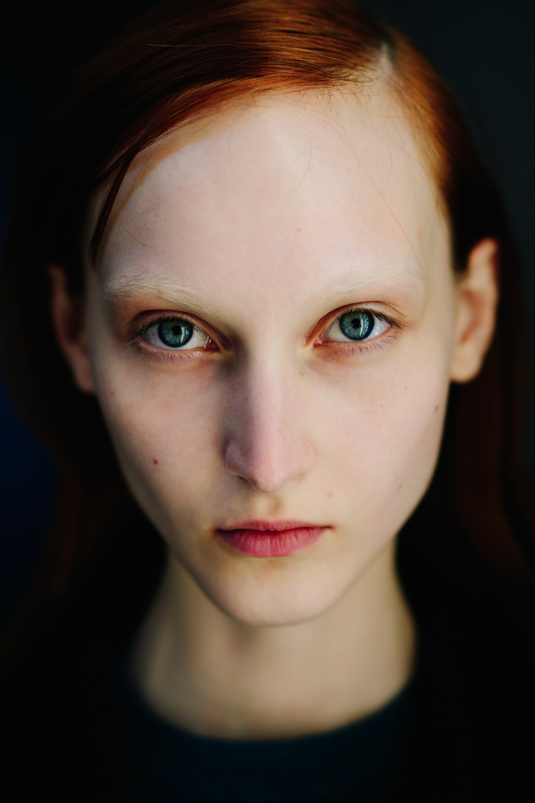 Portrait of Russian model with red hair
