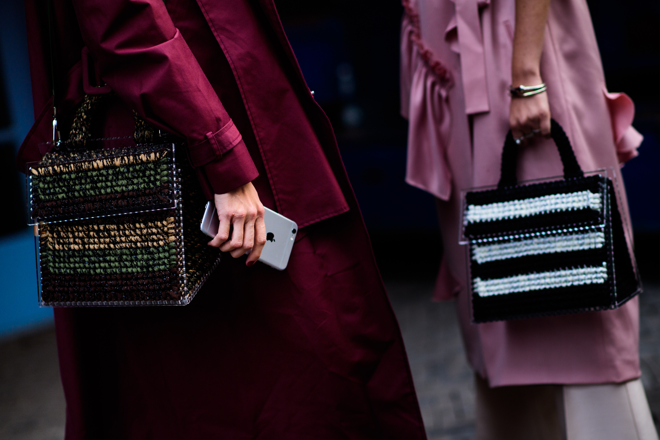 Two women with 7/11 bags