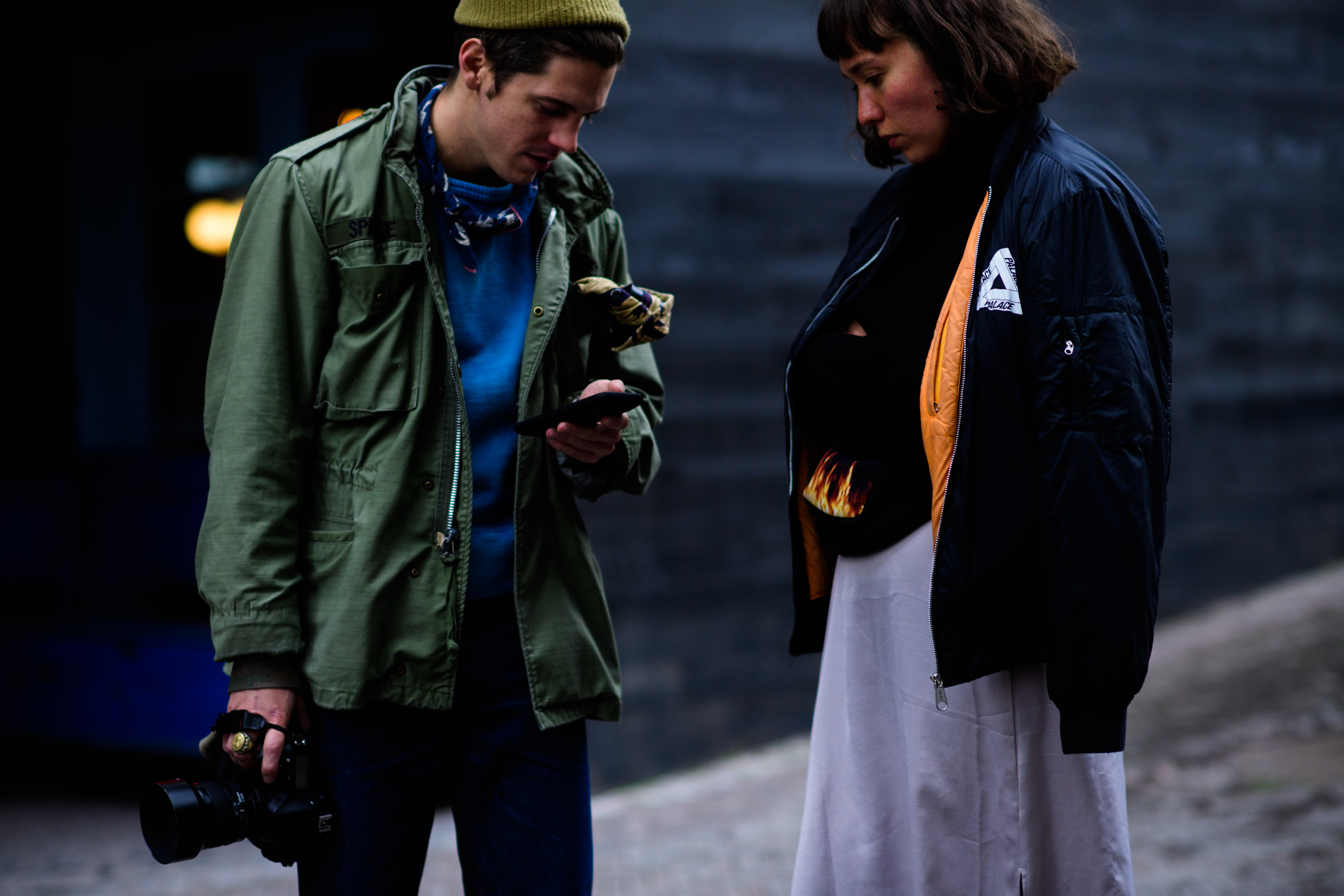 Photographer and journalist before the show