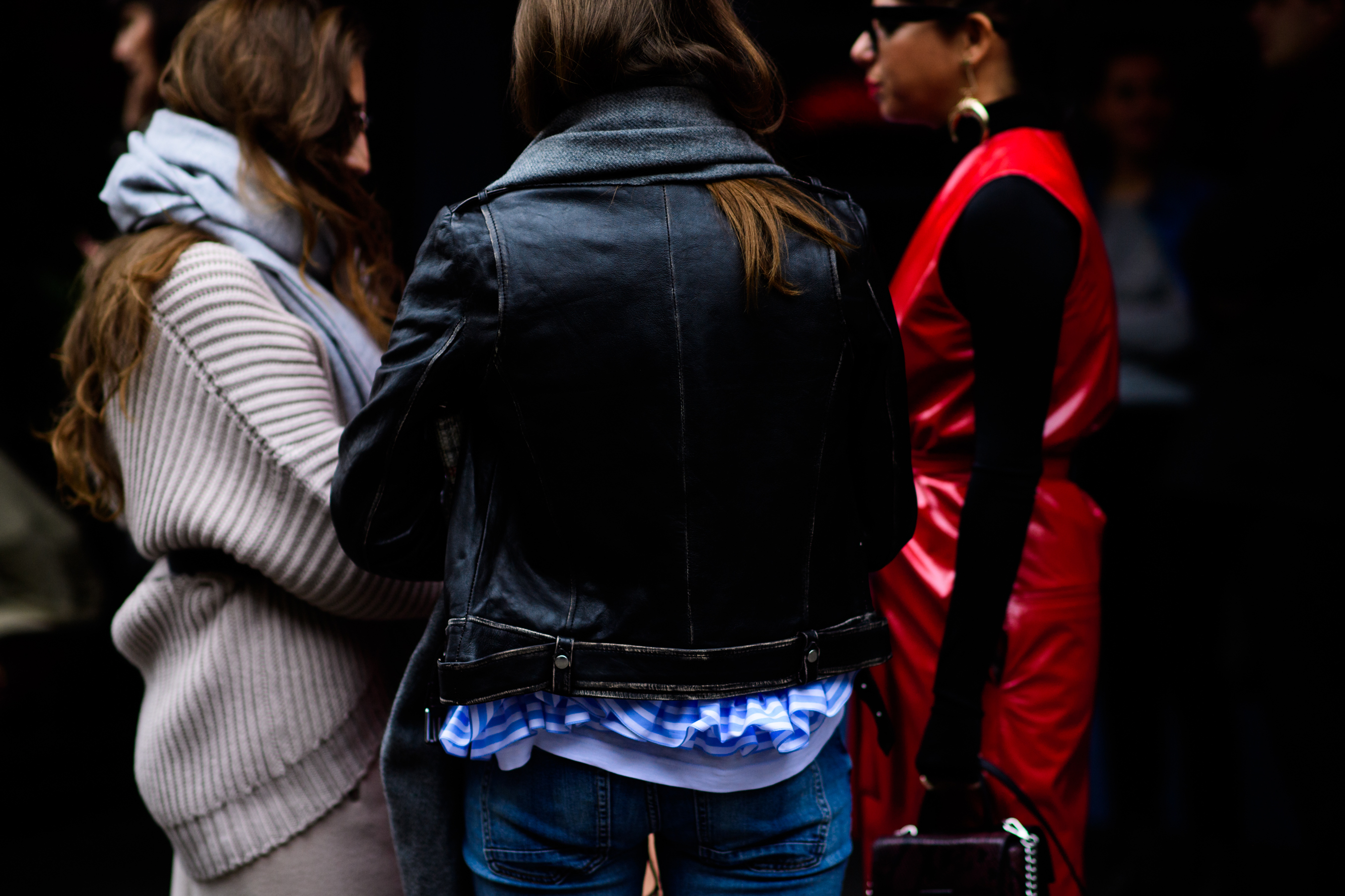 Three women before the show
