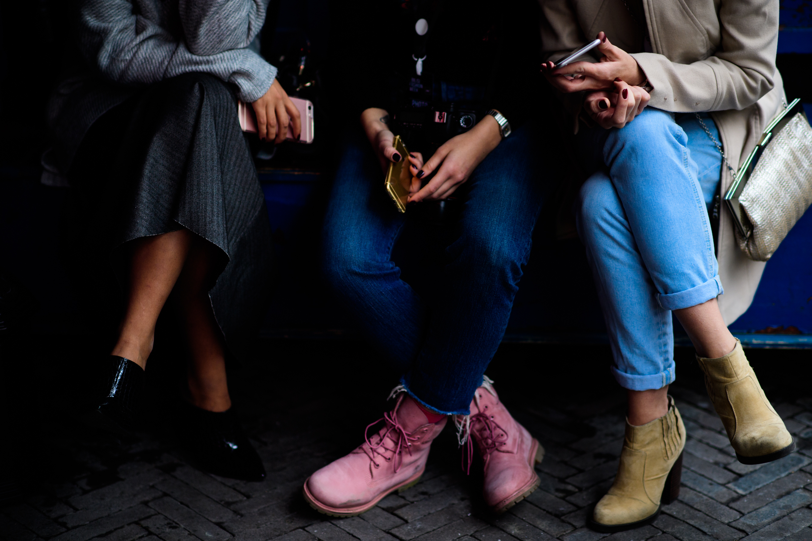 Three women before the show