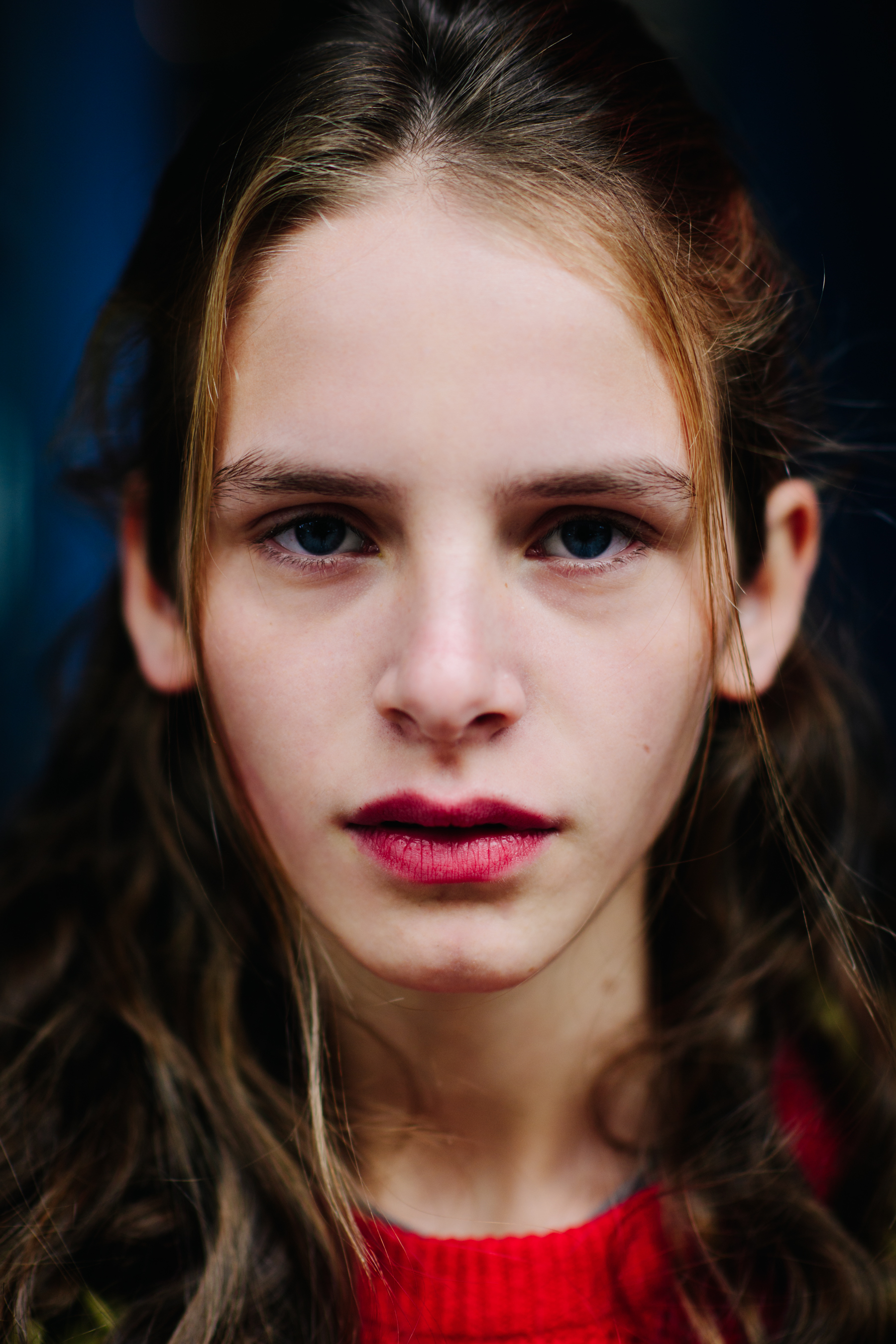 Portrait of a model after the show