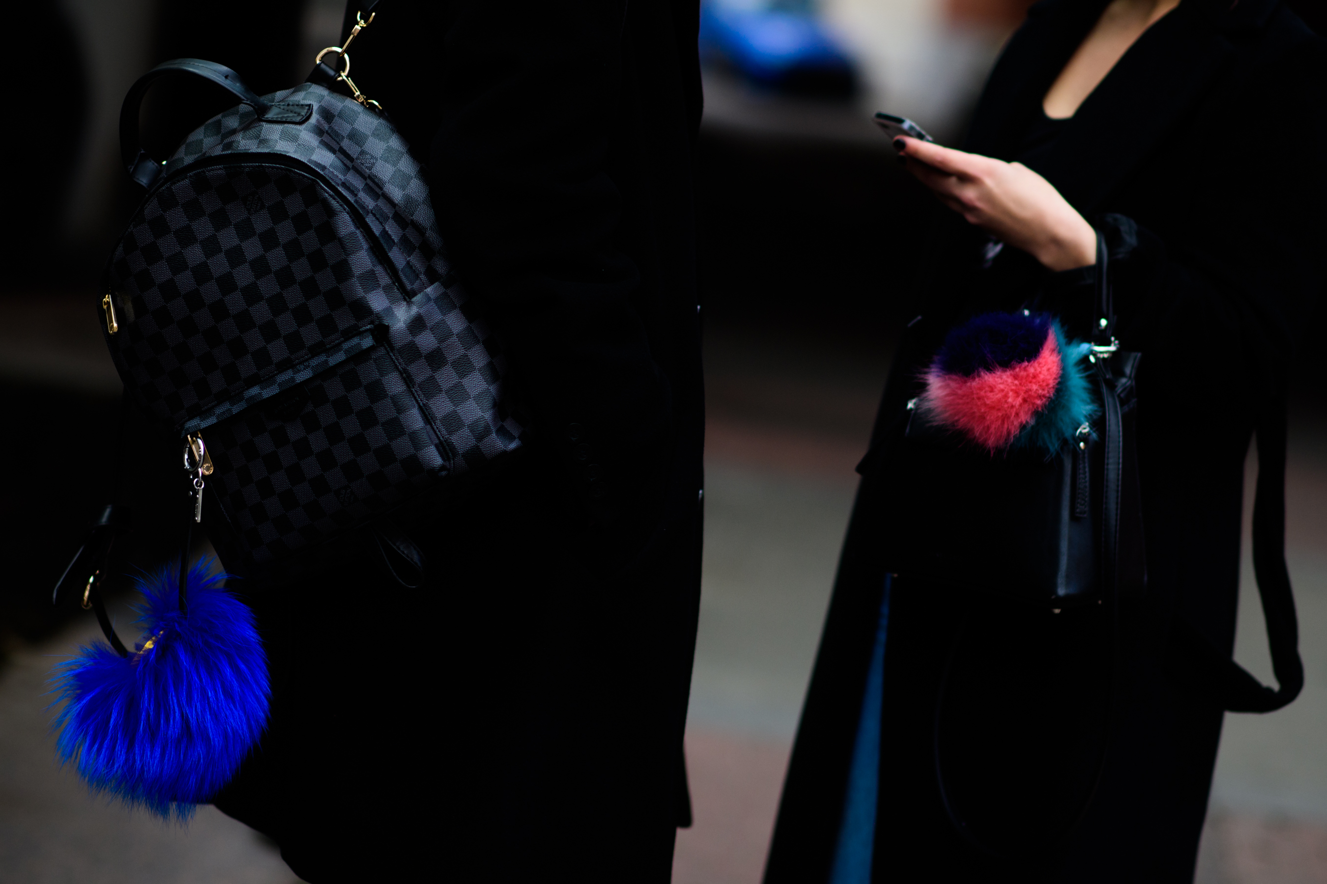 Russian boy and girl attending Fashion Week